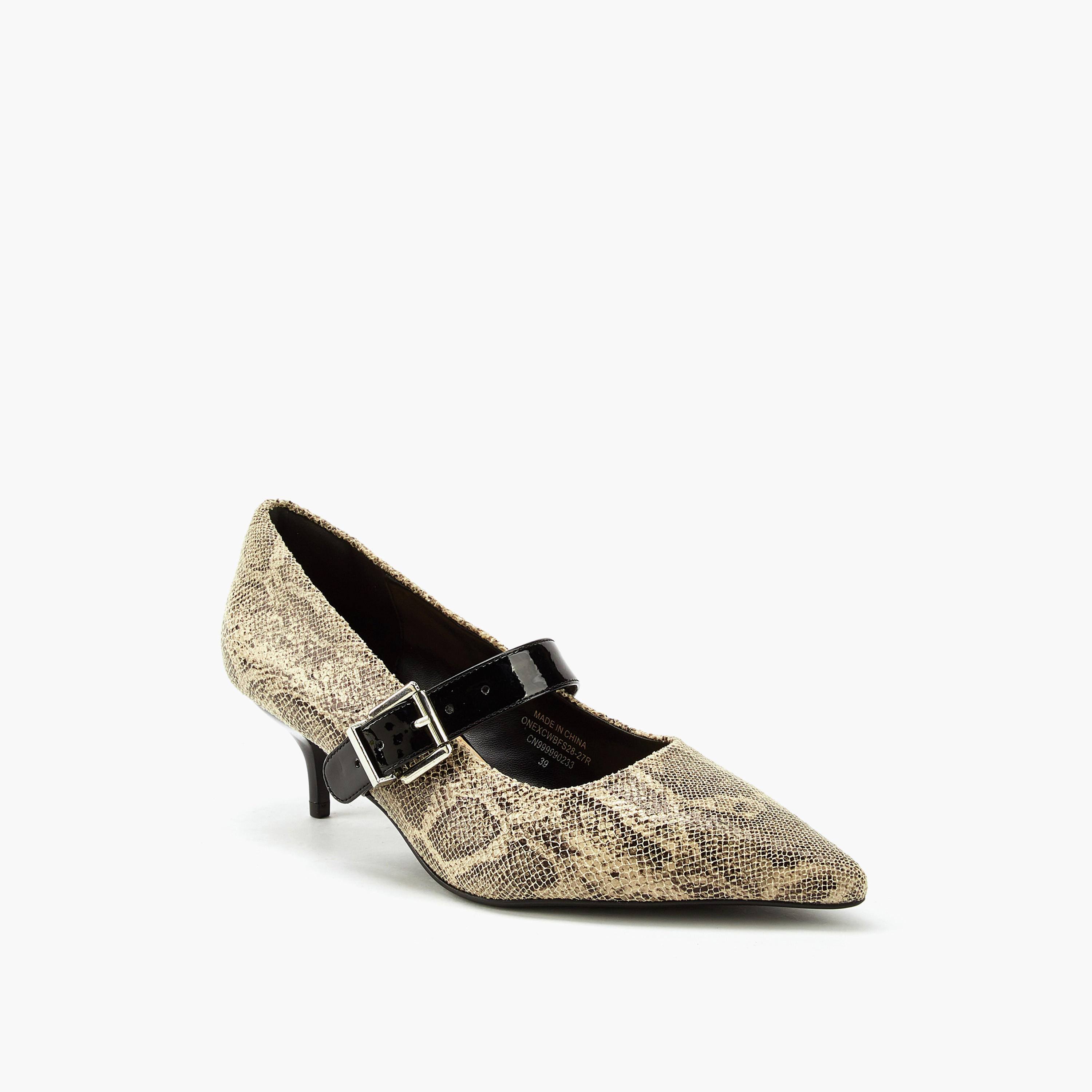 Celeste Women's Animal Print Pointed Toe Shoes with Kitten Heels-women-shoes-heels-image-3