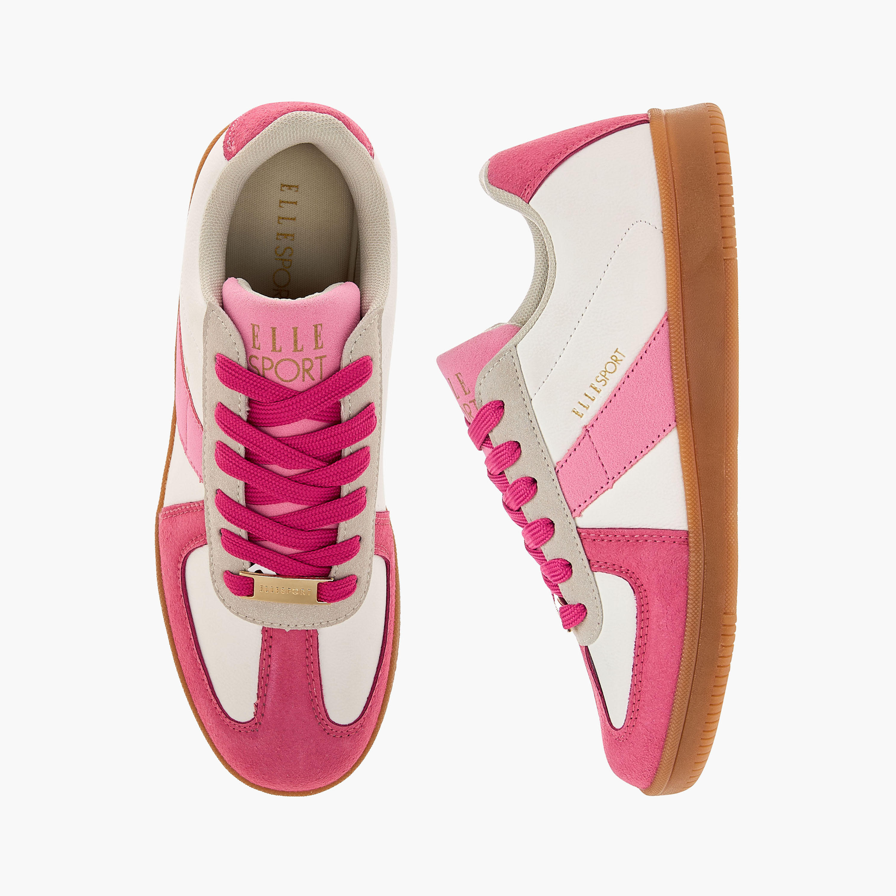 Elle Women's Colourblock Sneakers with Lace-Up Closure-women-shoes-sneakers-image-1