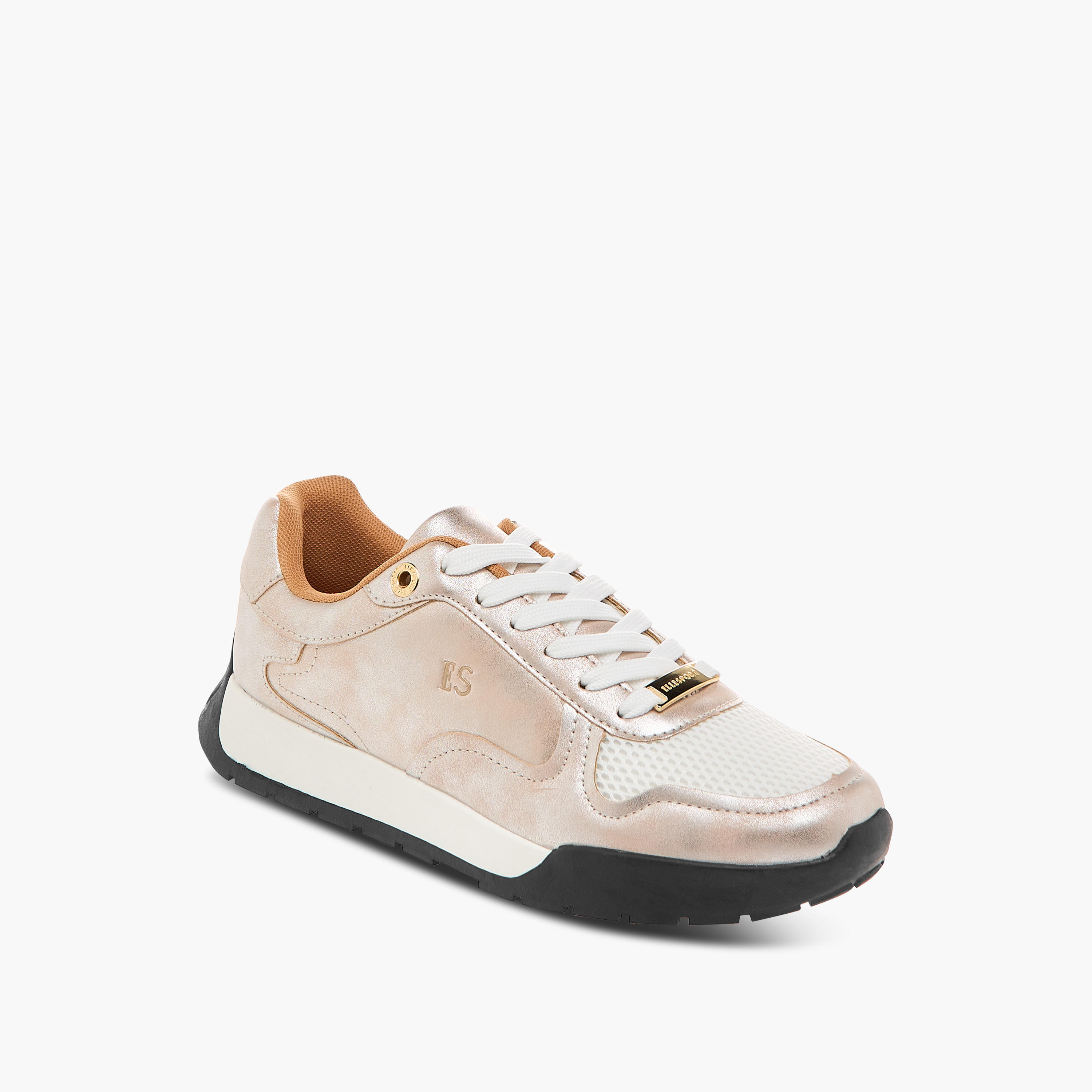 Elle Women's Panelled Sneakers with Lace-Up Closure-women-shoes-sneakers-image-2