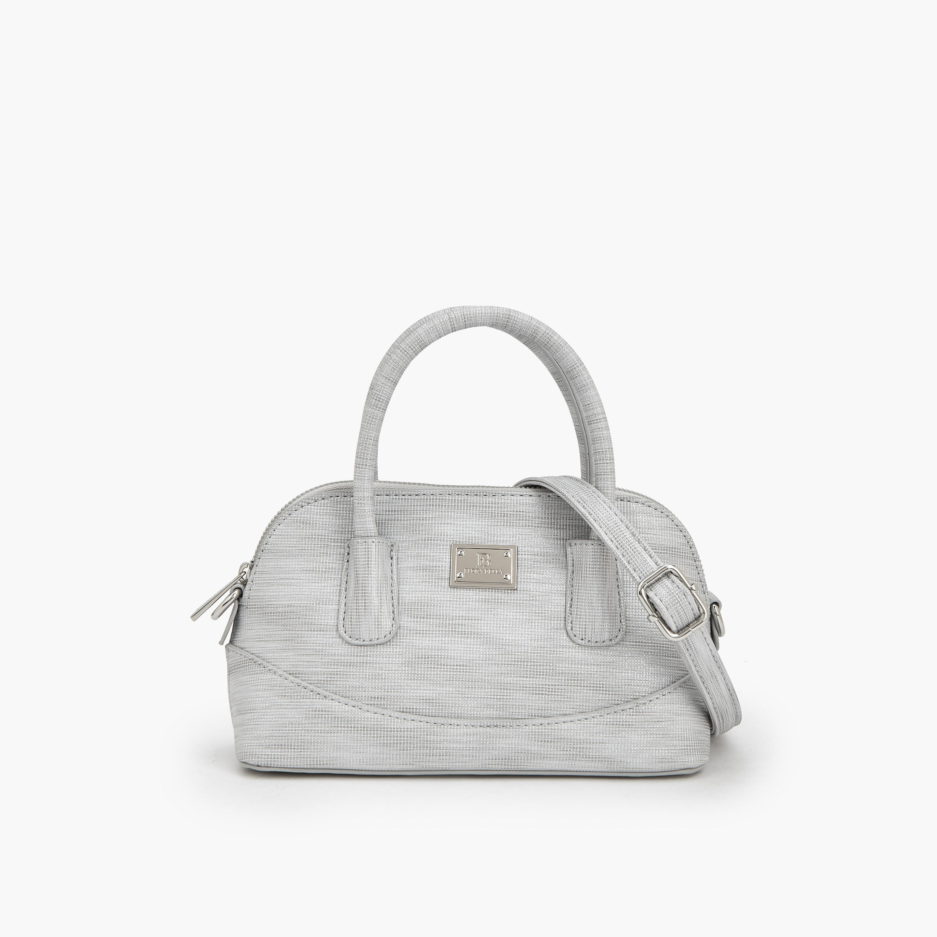 Flora Bella Textured Satchel Bag with Detachable Strap-women-bagsandwallets-handbags-image-1