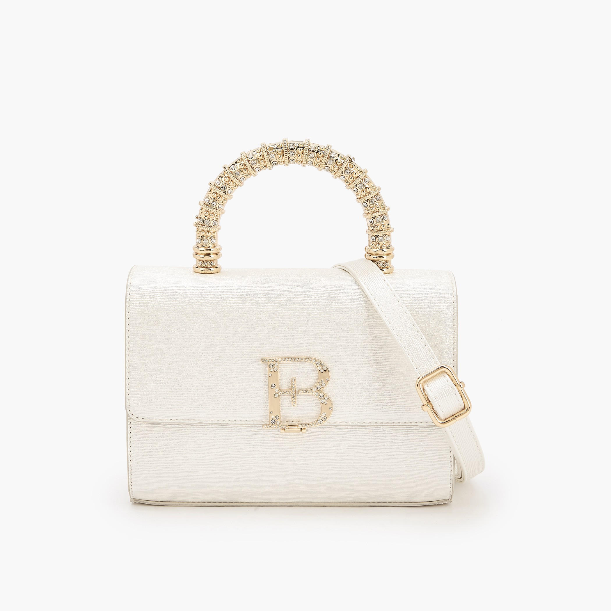 شنطة ساتشيل بمقبض مزين وبحزام قابل للفصل من فلورا بيلا-women-bagsandwallets-handbags-image-1