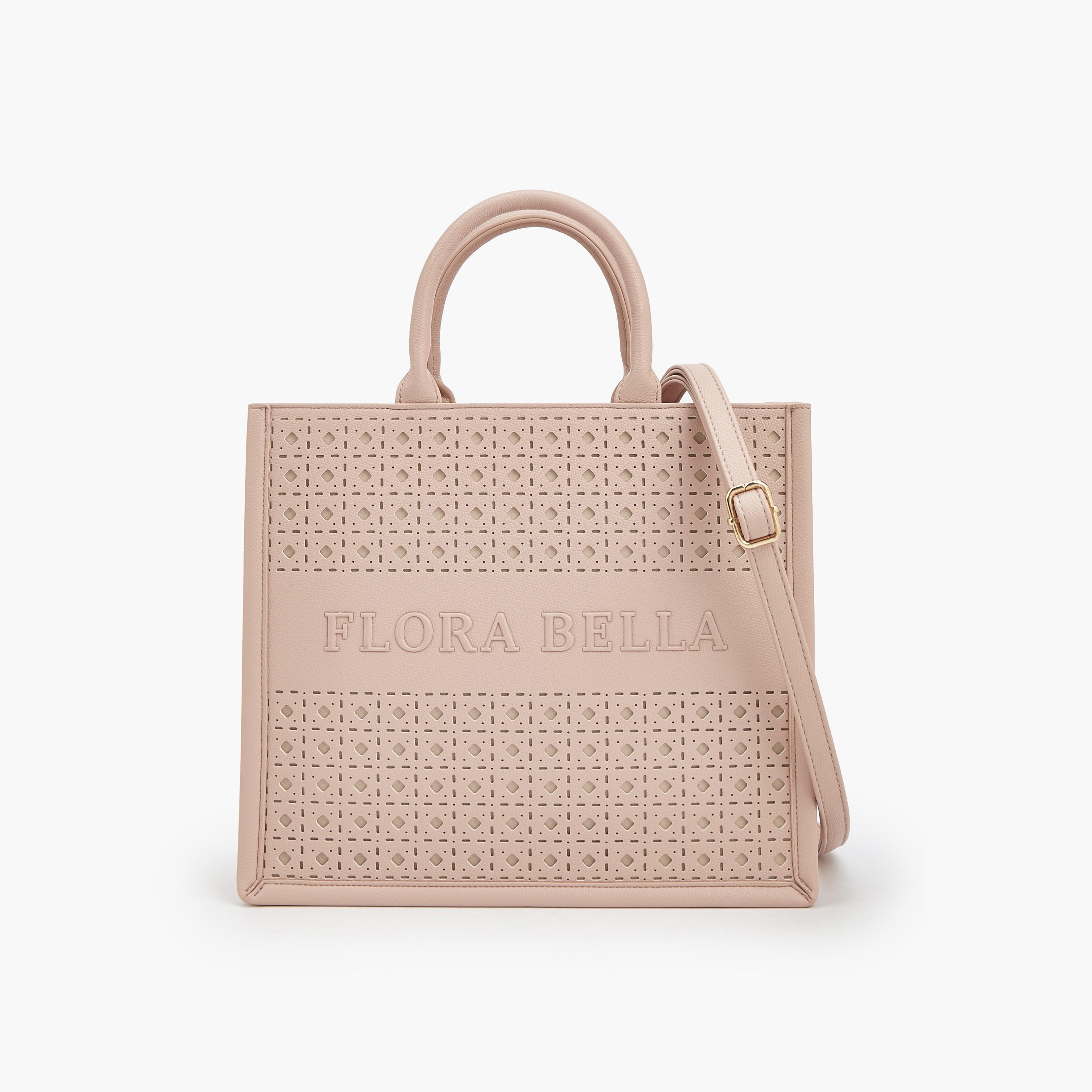 Flora Bella Laser Cut Detail Tote Bag with Detachable Strap-women-bagsandwallets-handbags-image-1