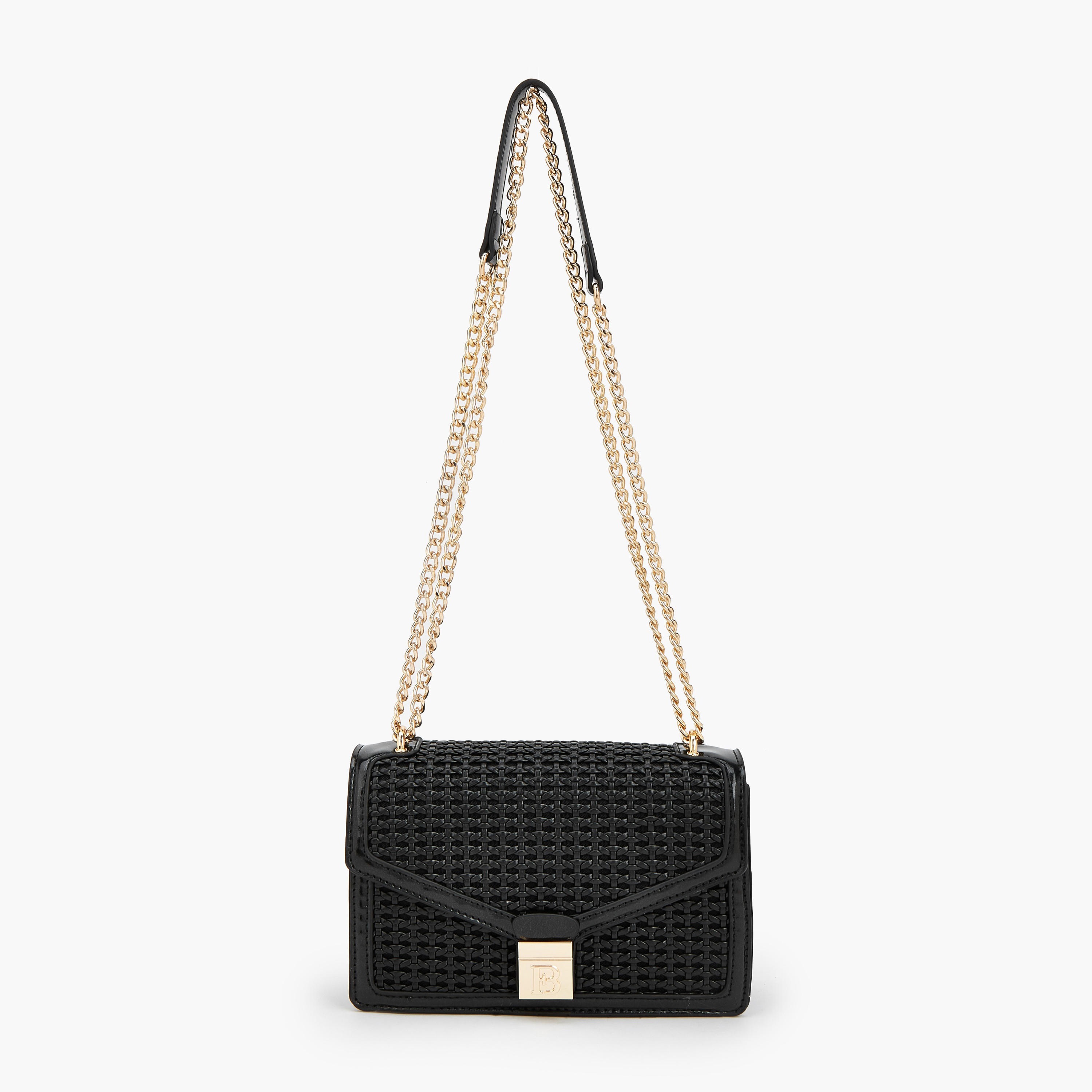 شنطة كروس بودي بارزة الملمس بحزام سلسلة من فلورا بيلا-women-bagsandwallets-handbags-image-1