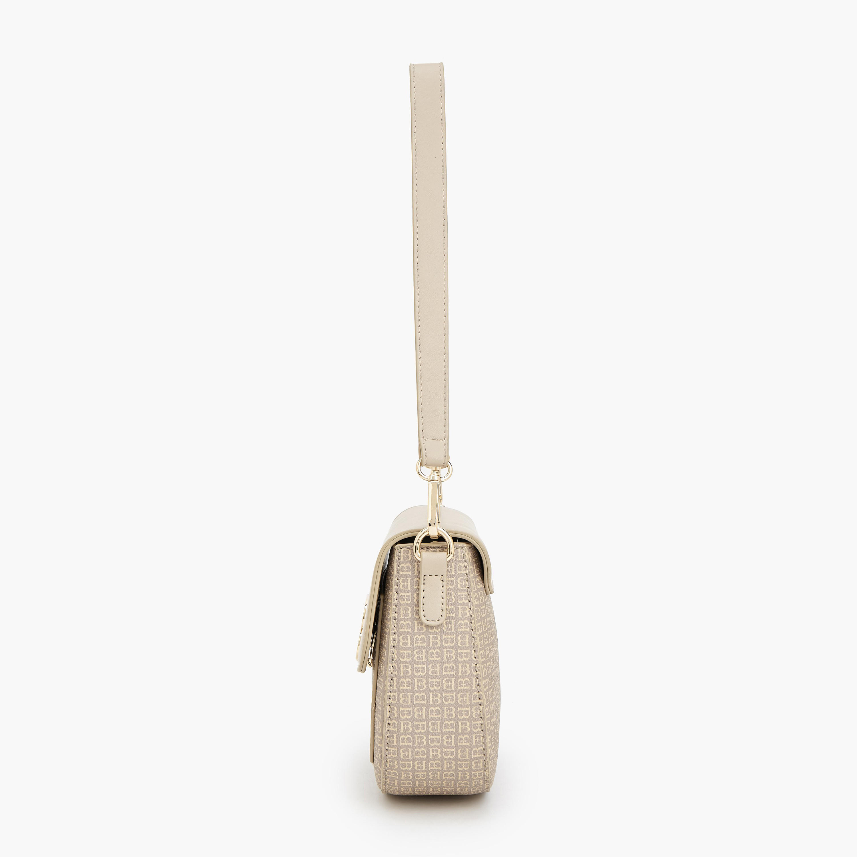 شنطة كتف بطبعات مونوجرام وحزام قابل للفصل من فلورا بيلا-women-bagsandwallets-handbags-image-5