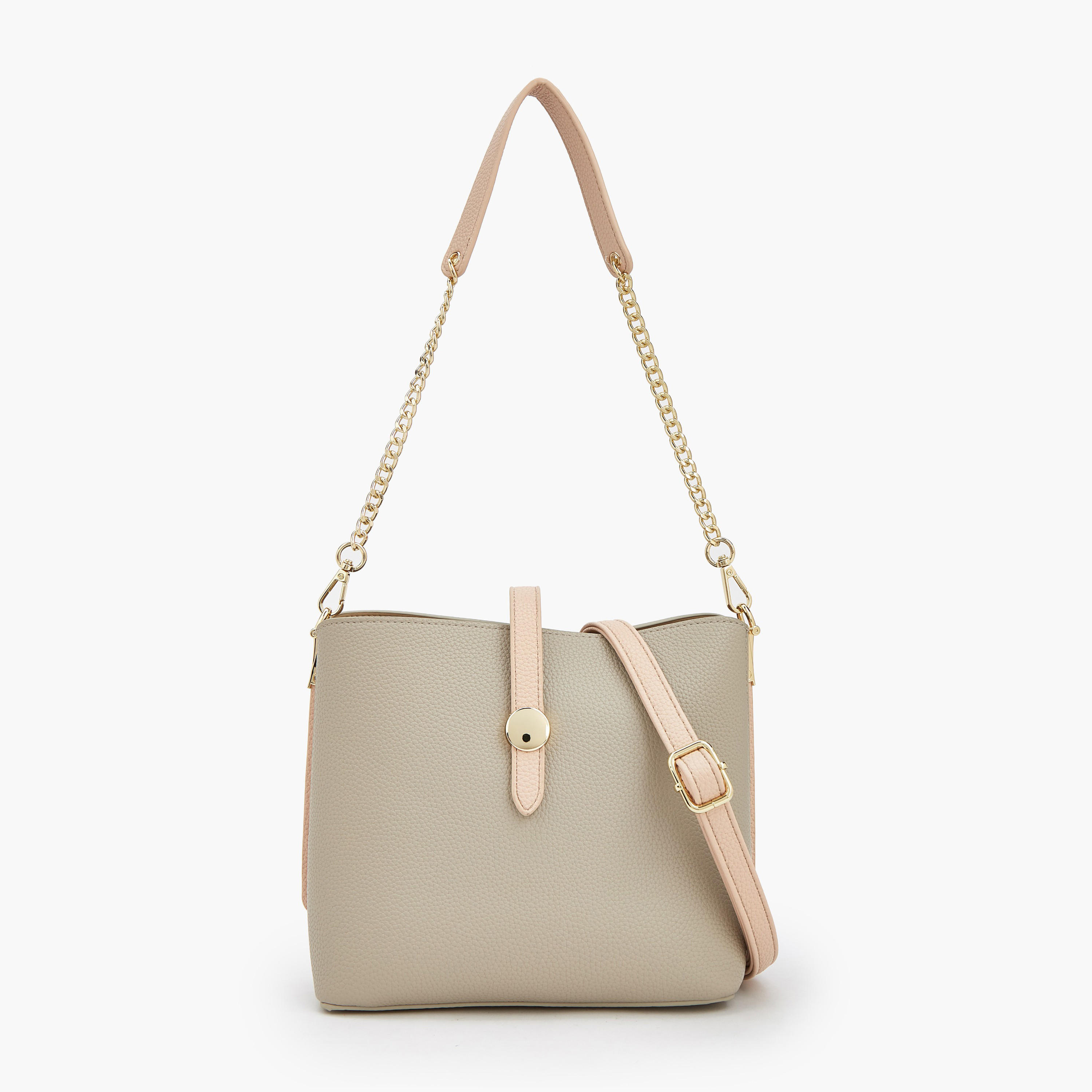 Flora Bella Solid Bucket Bag with Detachable Shoulder Strap-women-bagsandwallets-handbags-image-1