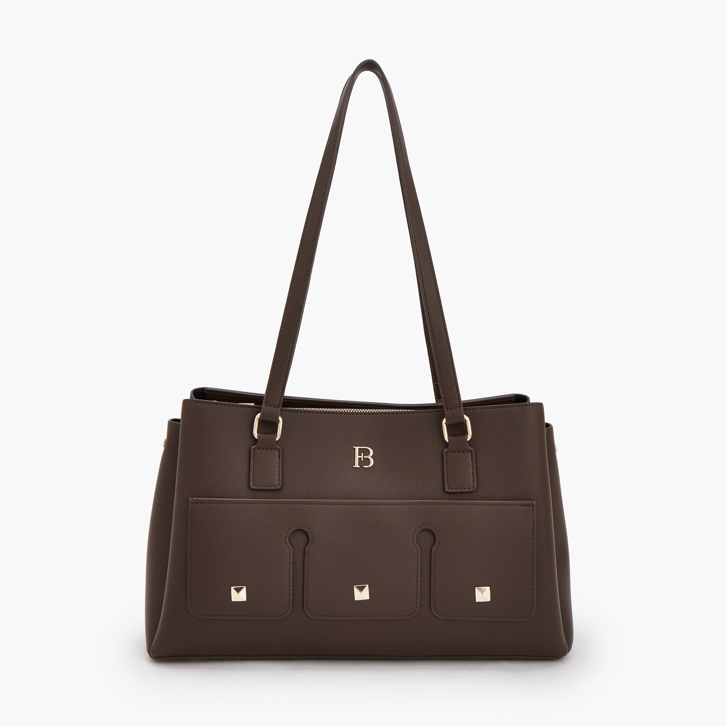 Flora Bella Solid Tote Bag with Double Handle-women-bagsandwallets-handbags-image-1