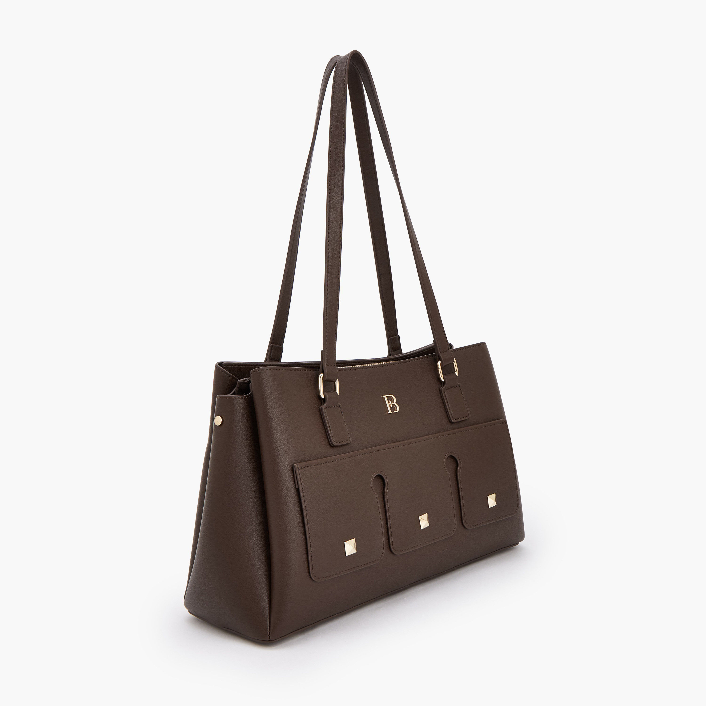 Flora Bella Solid Tote Bag with Double Handle-women-bagsandwallets-handbags-image-2