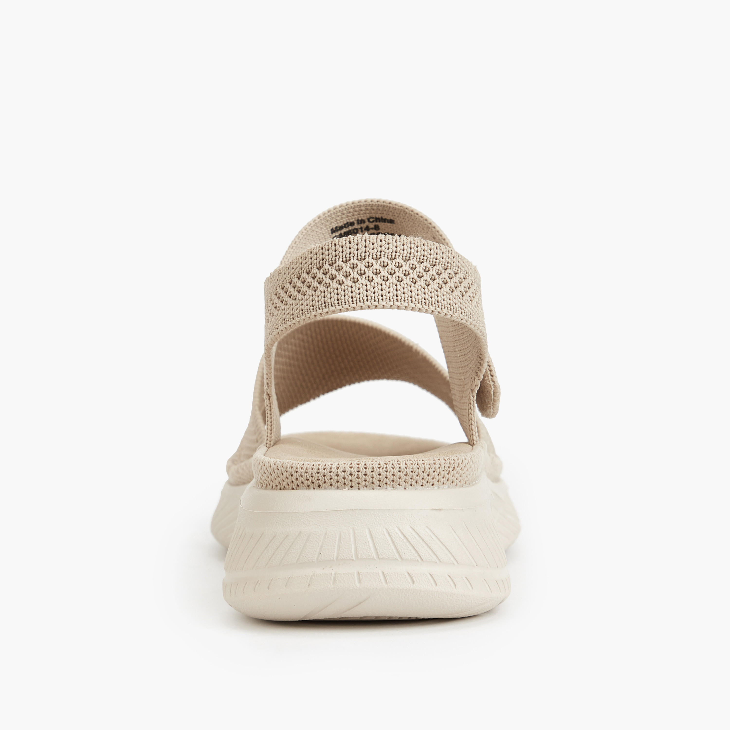 Le Confort Flyknit Textured Sandals with Hook and Loop Closure-women-shoes-sandals-heeled-image-5