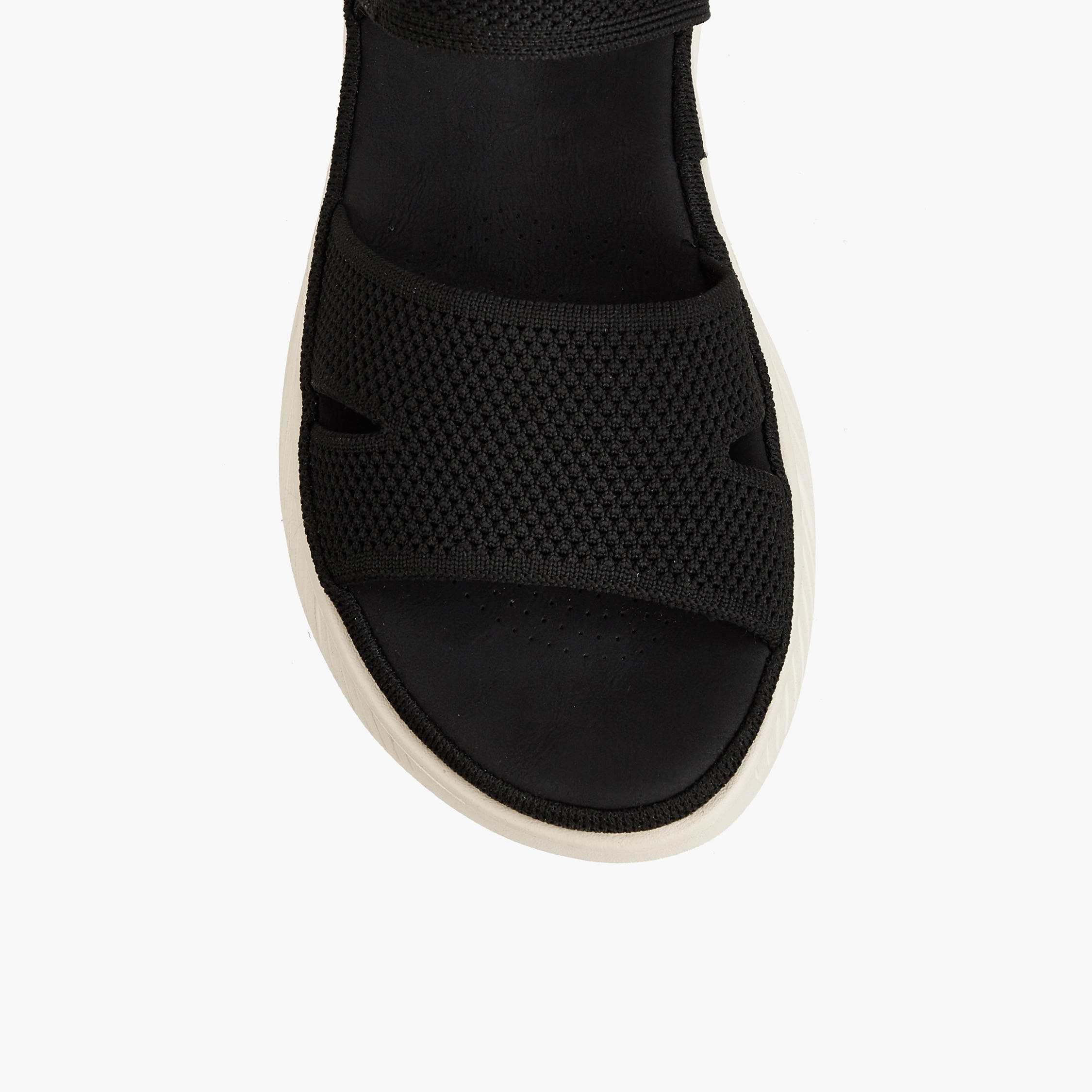 Le Confort Flyknit Textured Sandals with Hook and Loop Closure-women-shoes-sandals-heeled-image-4