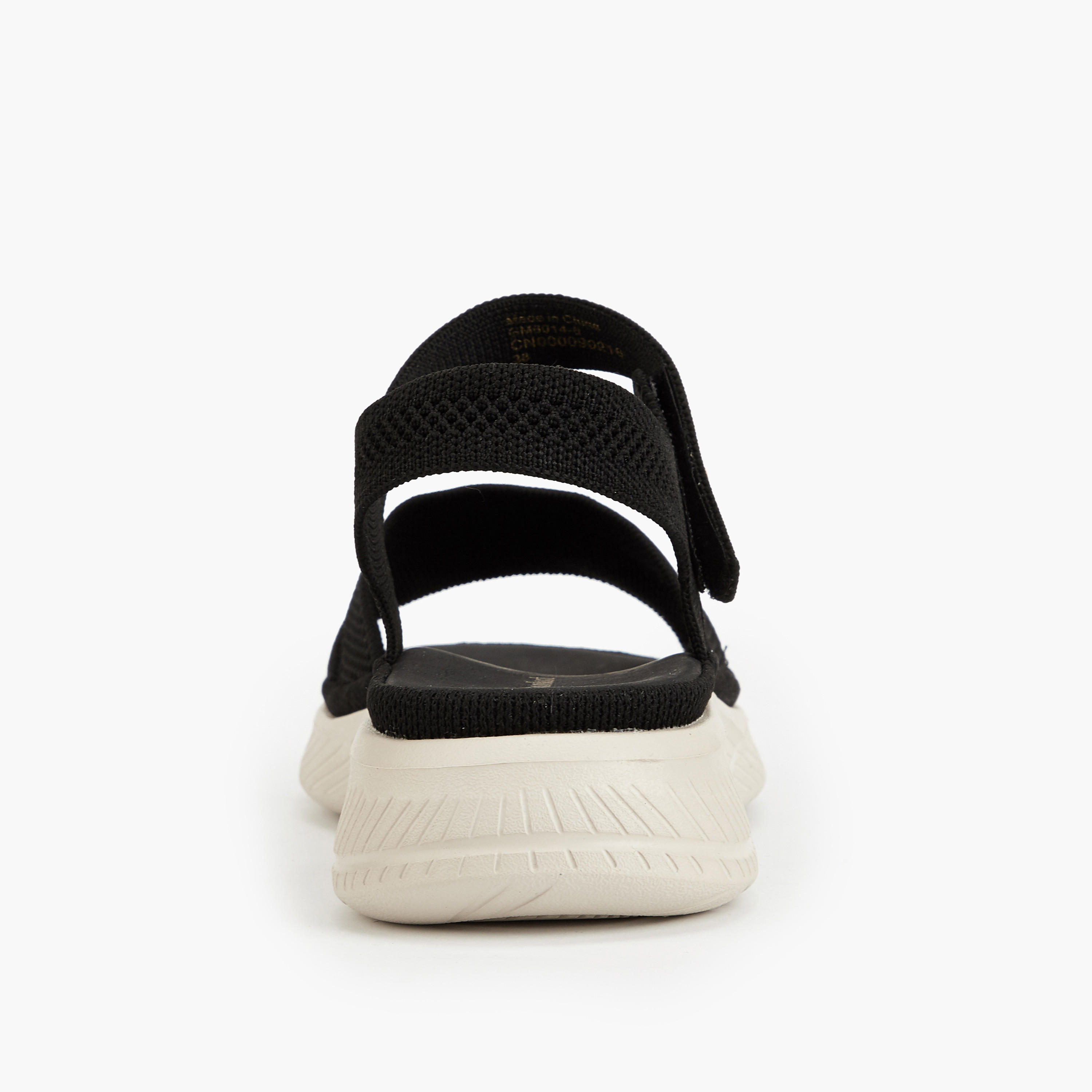 Le Confort Flyknit Textured Sandals with Hook and Loop Closure-women-shoes-sandals-heeled-image-5