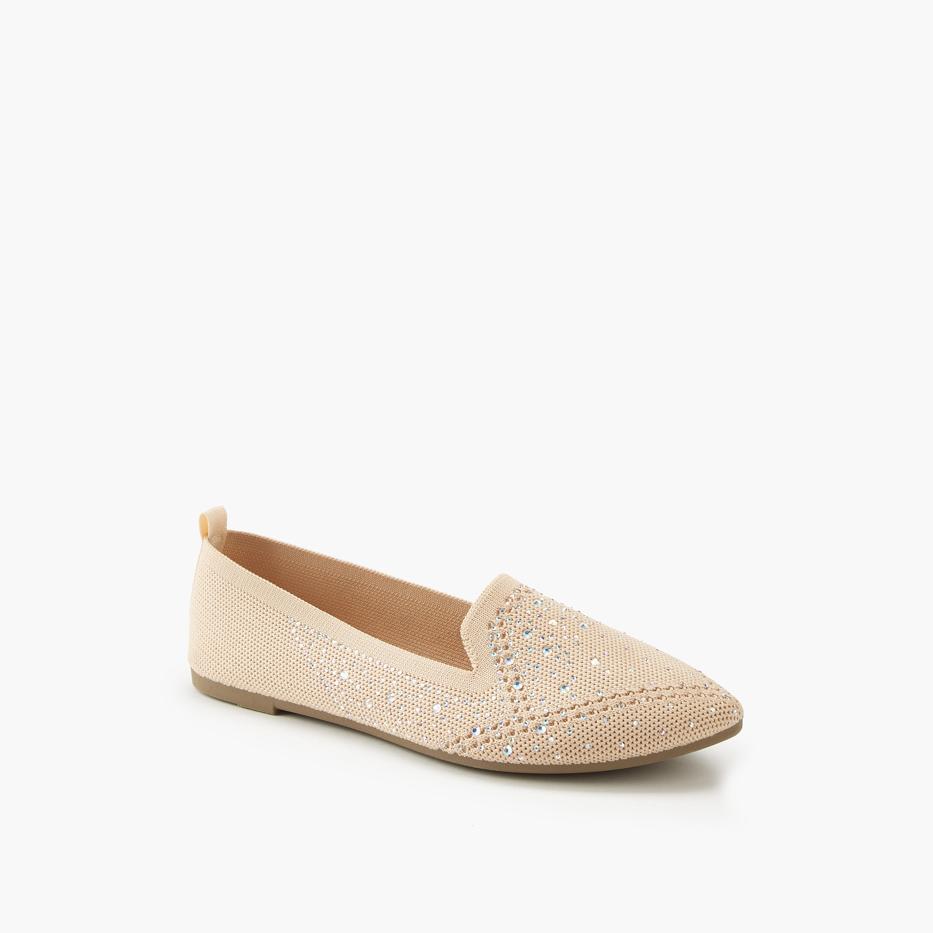 Flora Bella Embellished Slip-On Ballerina Shoes with Pull Tab-women-shoes-ballerinas-image-3