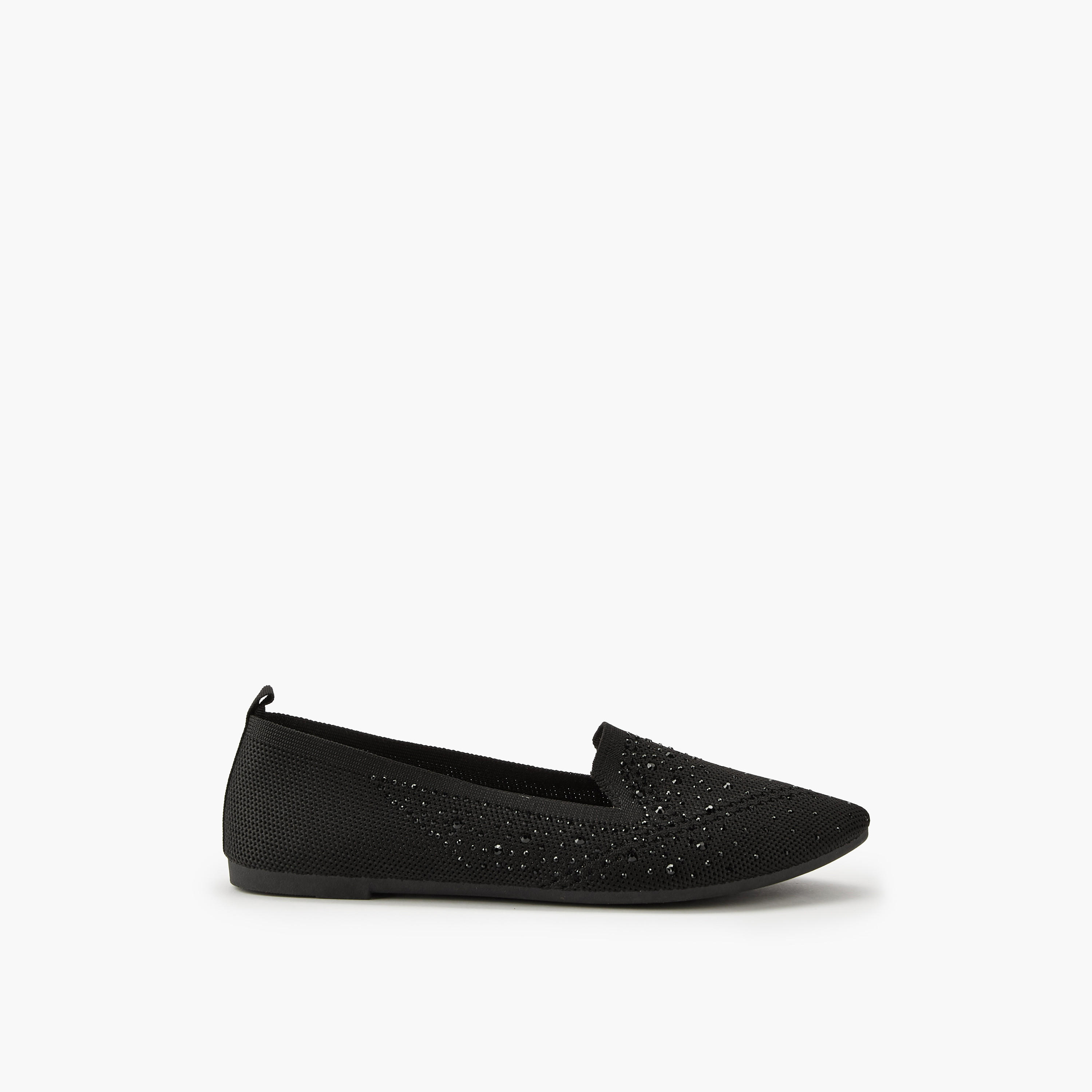 Flora Bella Embellished Slip-On Ballerina Shoes with Pull Tab-women-shoes-ballerinas-image-2
