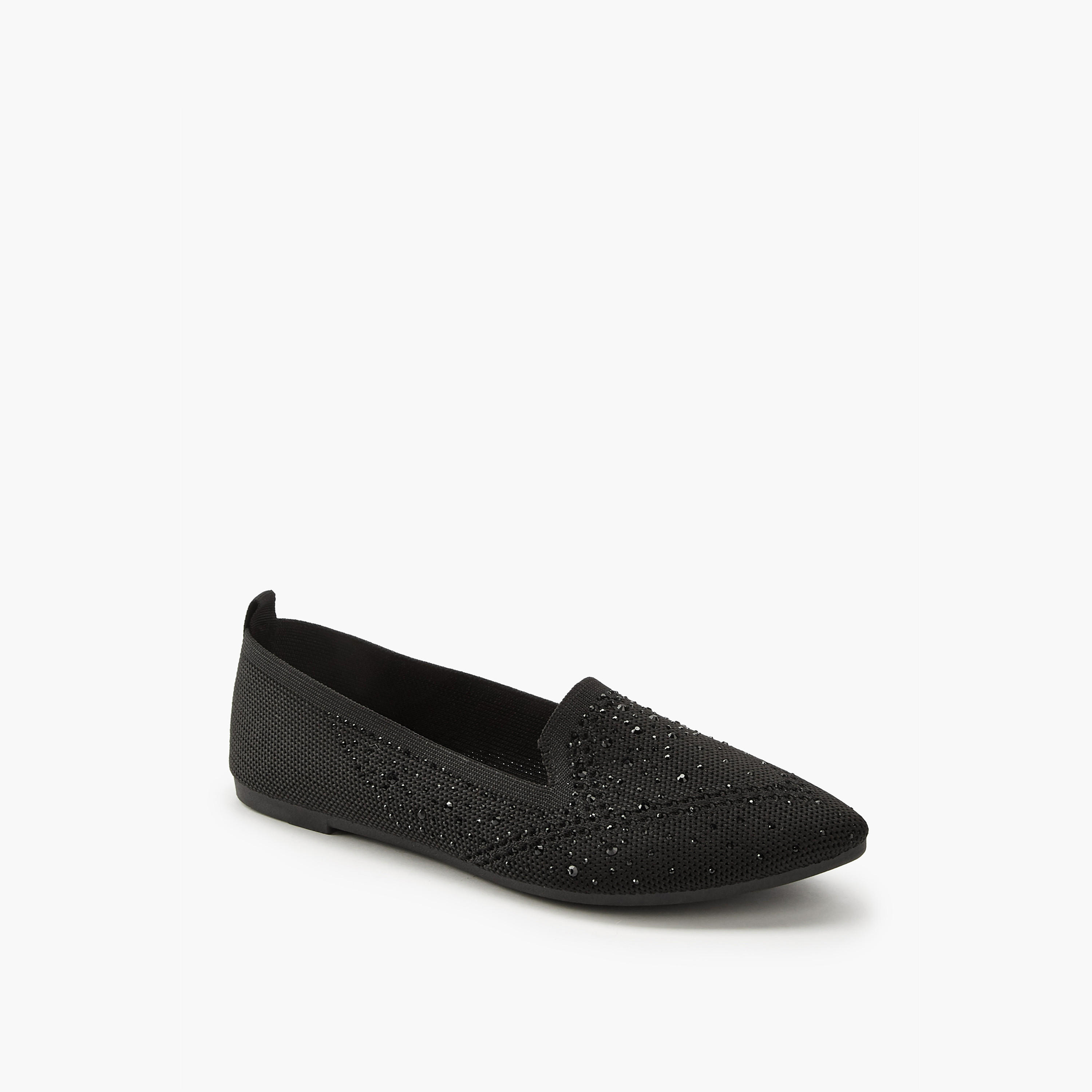 Flora Bella Embellished Slip-On Ballerina Shoes with Pull Tab-women-shoes-ballerinas-image-3