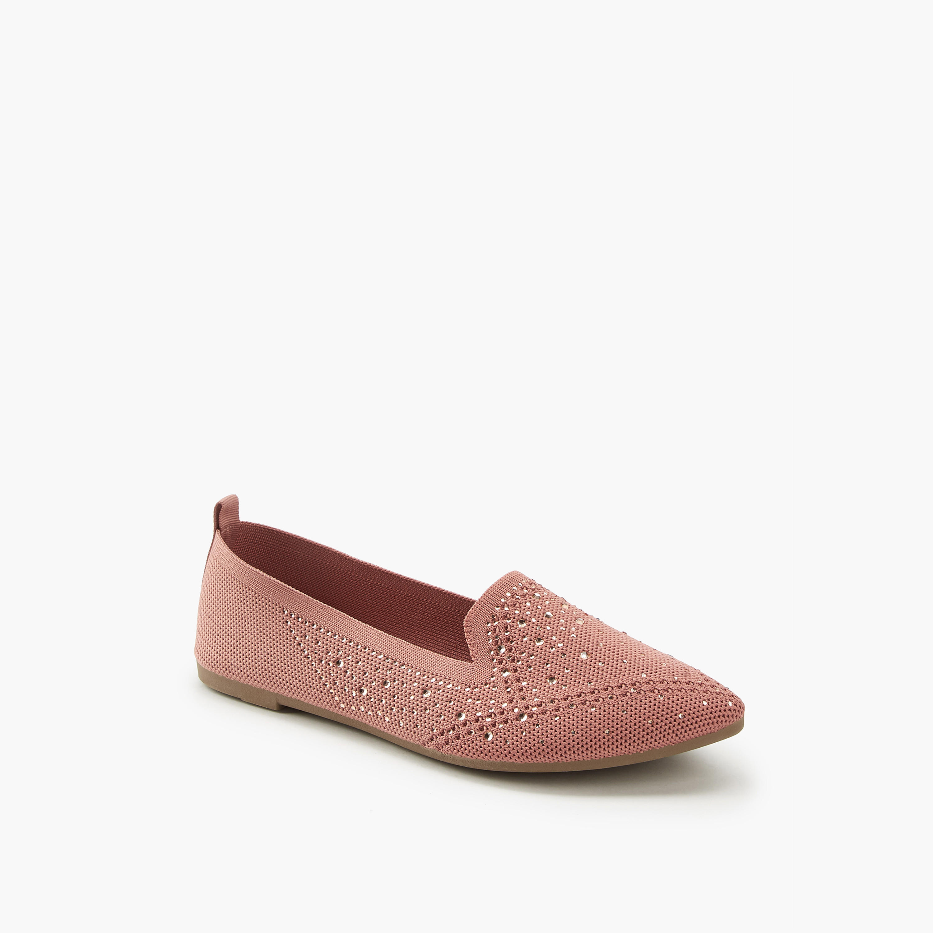 Flora Bella Embellished Slip-On Ballerina Shoes with Pull Tab-women-shoes-ballerinas-image-3