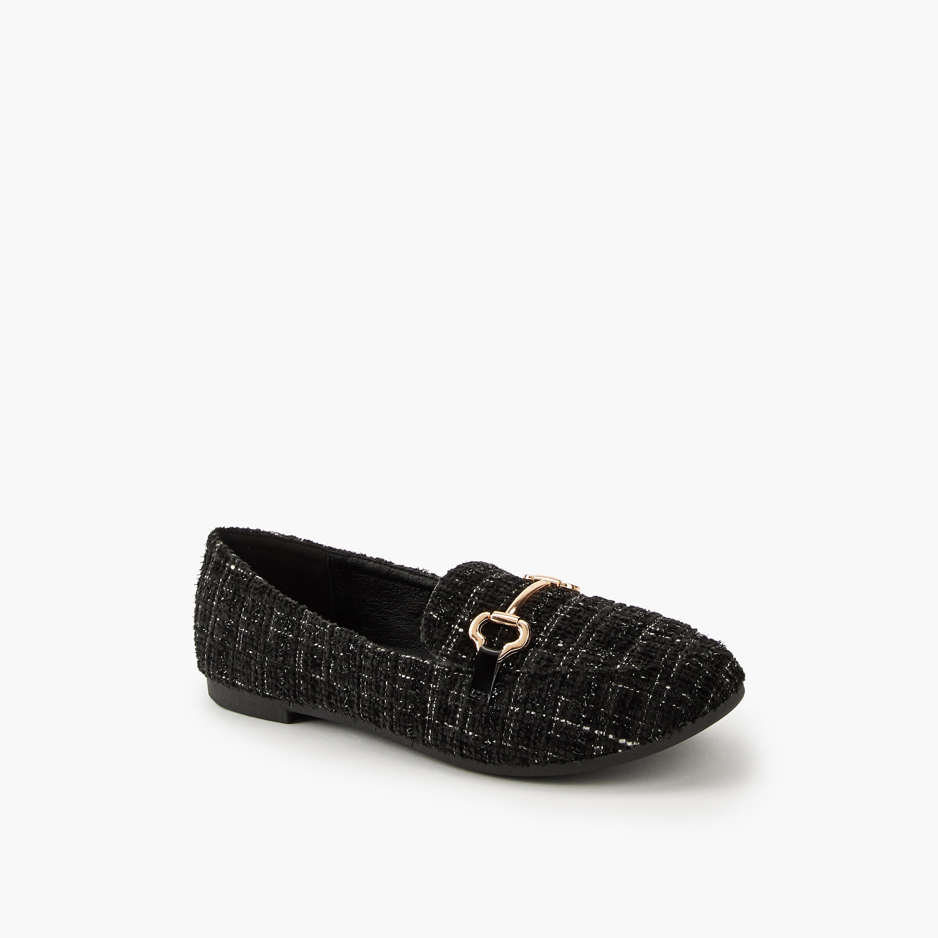 Flora Bella Textured Slip-On Loafers with Metallic Accent-women-shoes-loafersandmoccasins-image-3