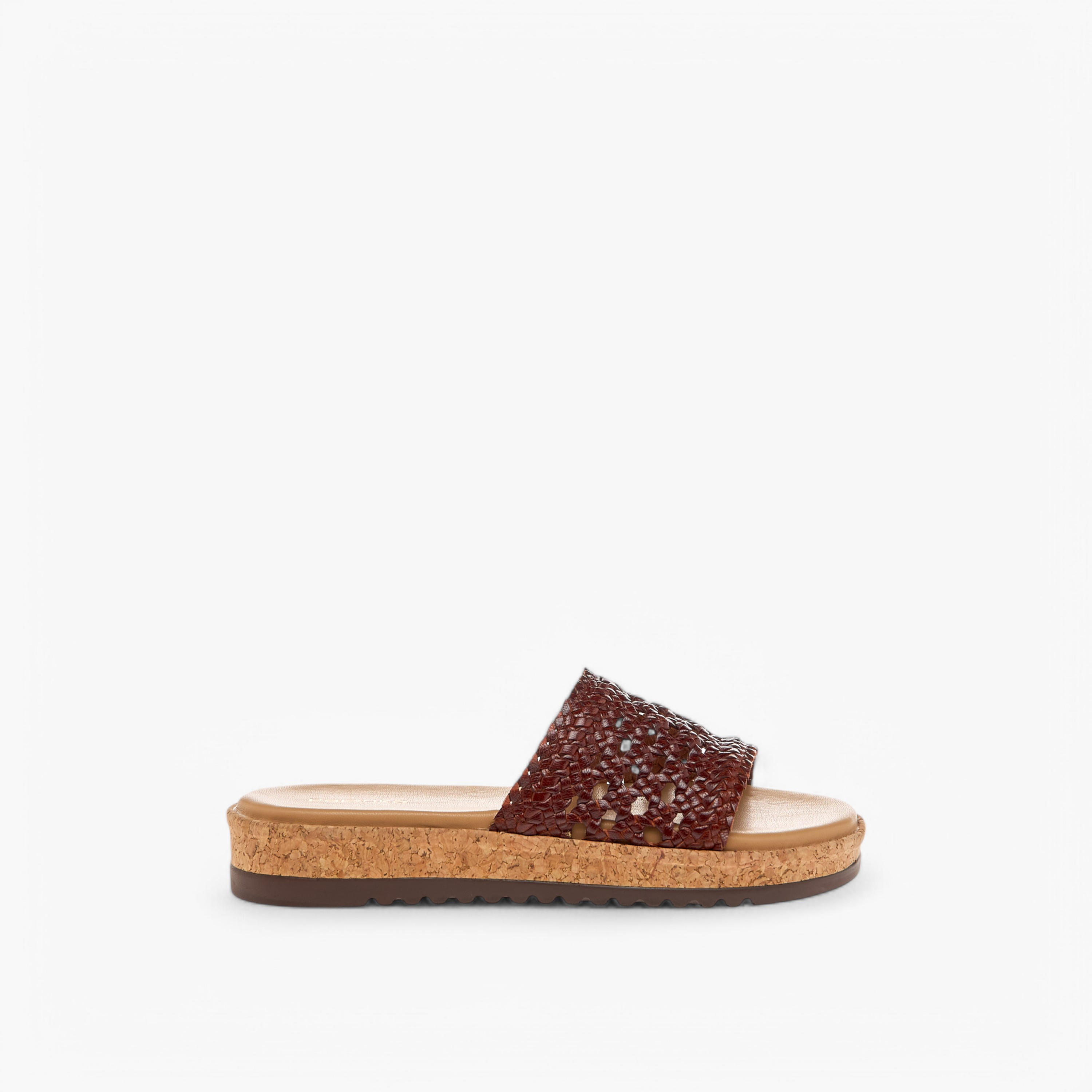 Paprika Braid Textured Slip-On Comfort Sandals-women-shoes-flats-sandals-image-3