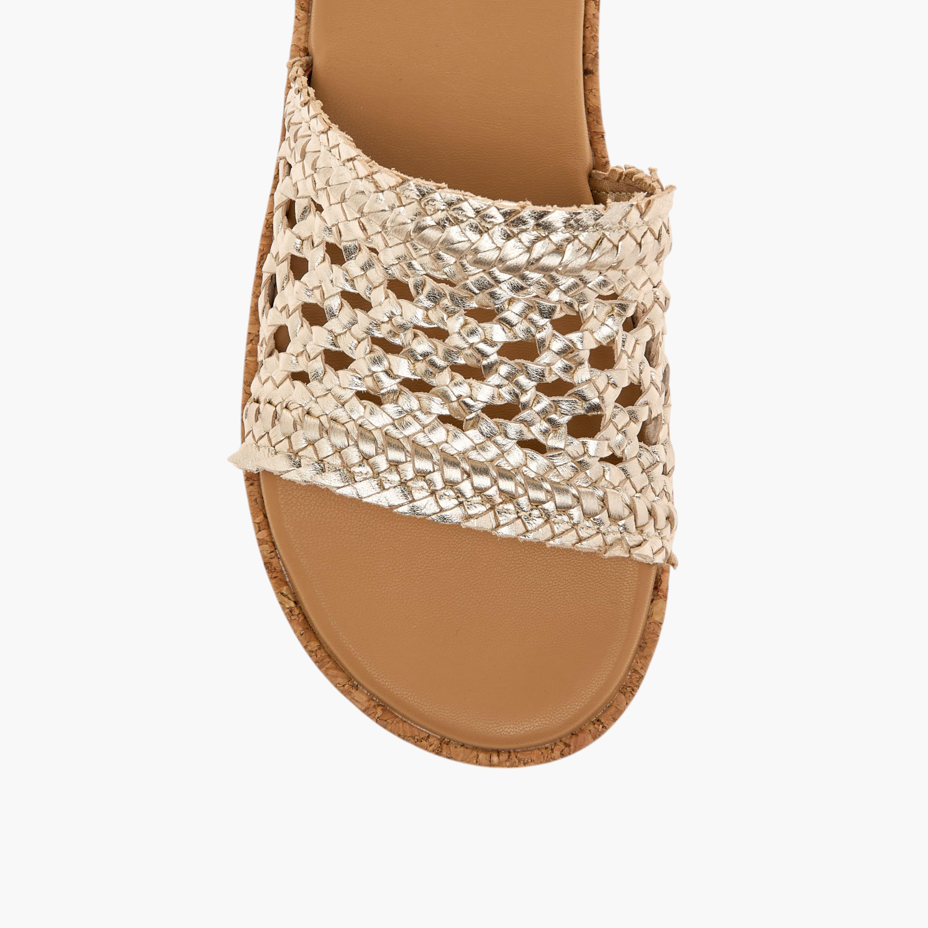 Paprika Braid Textured Slip-On Comfort Sandals-women-shoes-flats-sandals-image-4