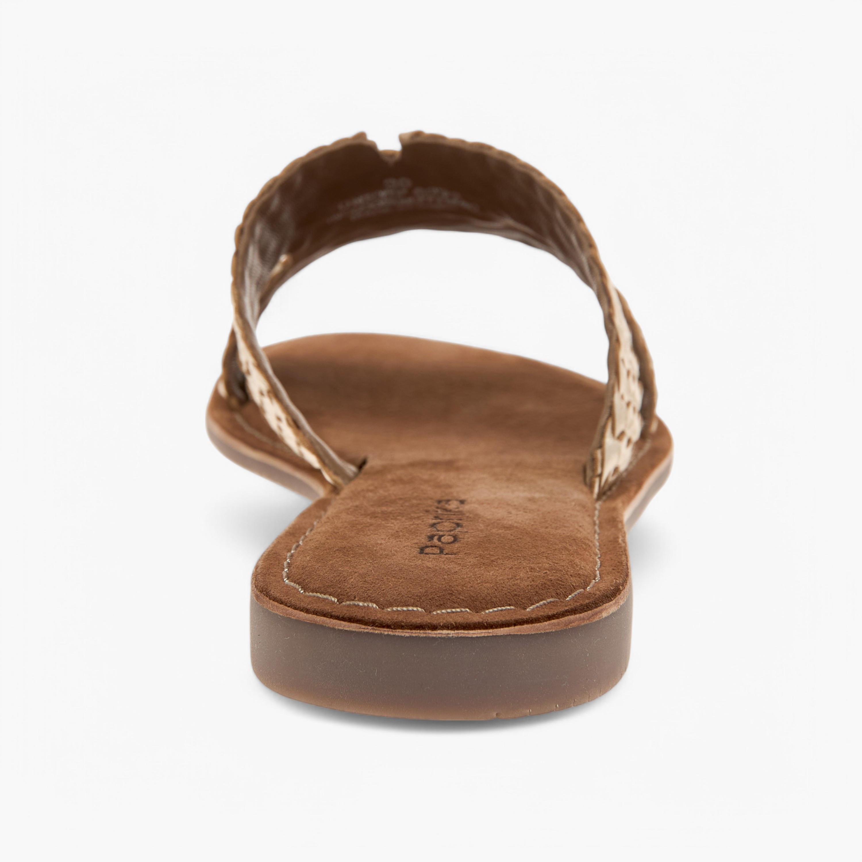 صندل مسطح سهل الارتداء بملمس جلد بارز من بابريكا-women-shoes-flats-sandals-image-1