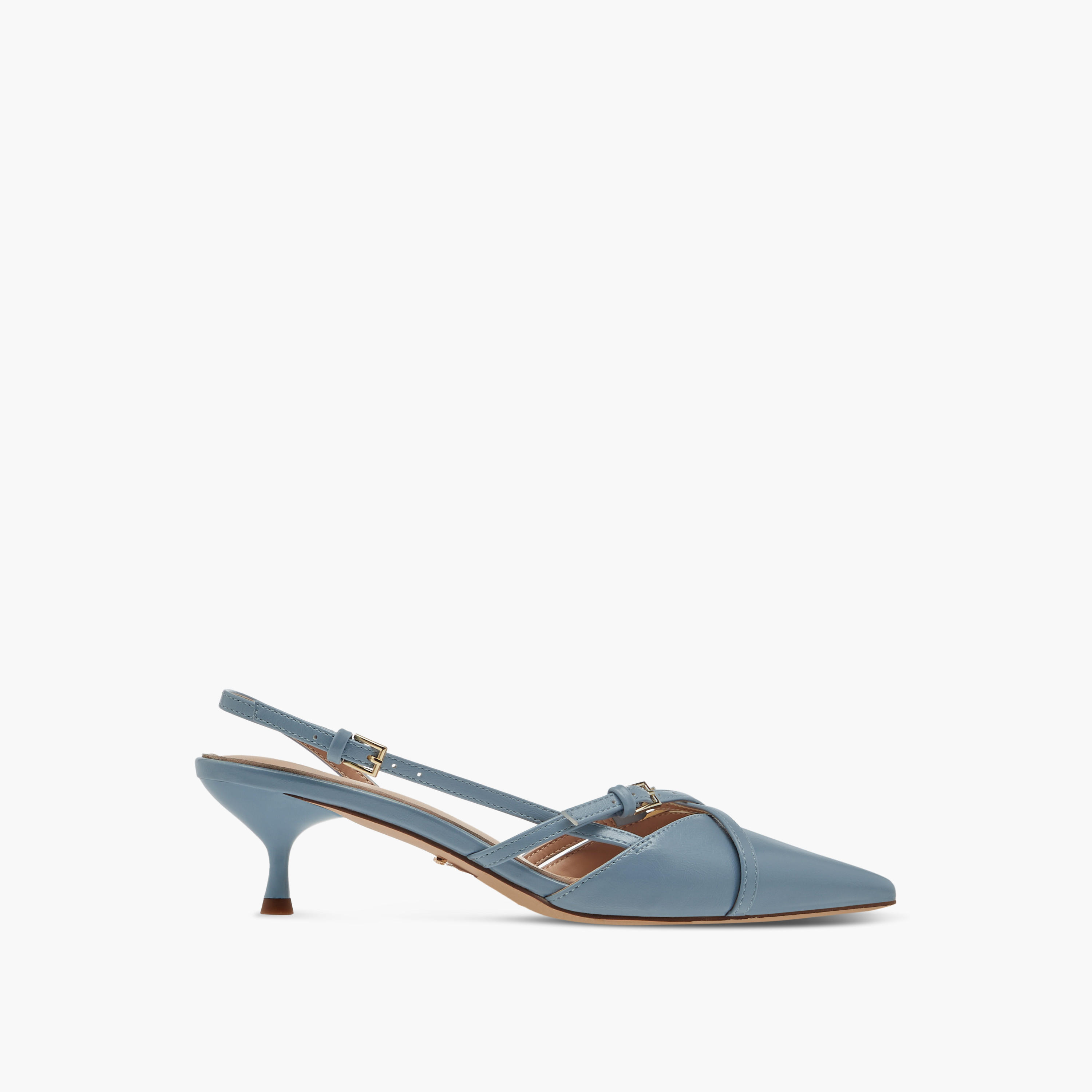 Paprika Cross Strap Slingback Shoes with Buckle Closure and Kitten Heels-women-shoes-sandals-heeled-image-3