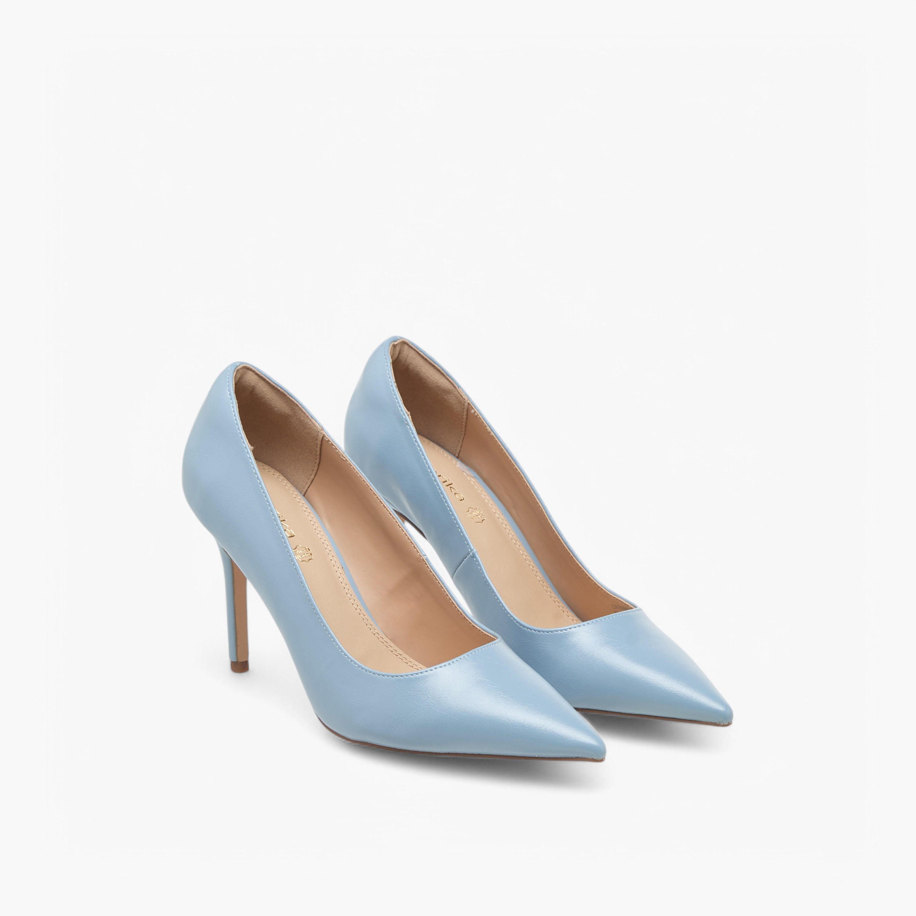 Paprika Solid Slip-On Pumps with Stiletto Heels-women-shoes-heels-image-1
