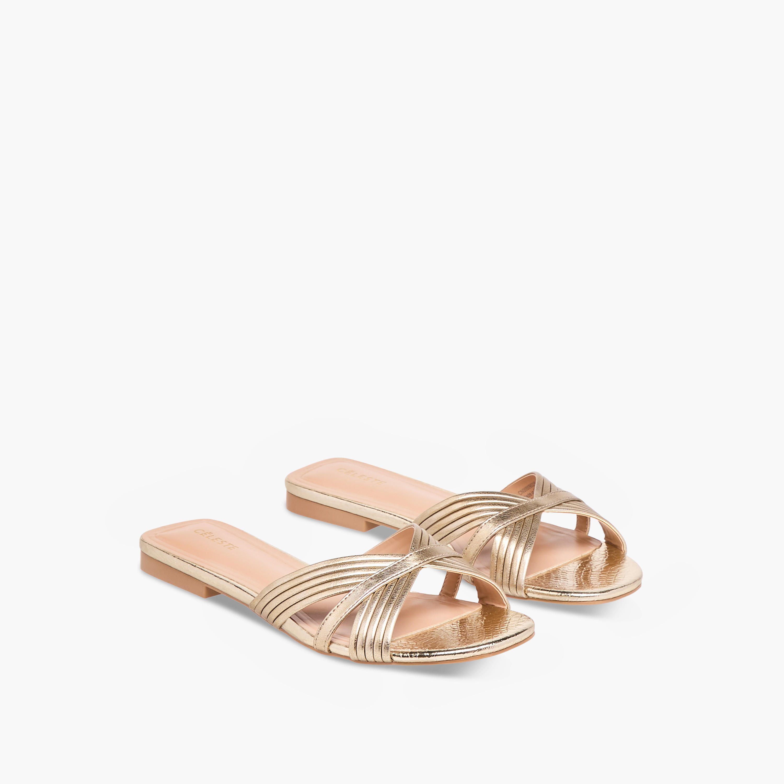 Celeste Women's Criss Cross Slip-On Flat Sandals-women-shoes-flats-sandals-image-1