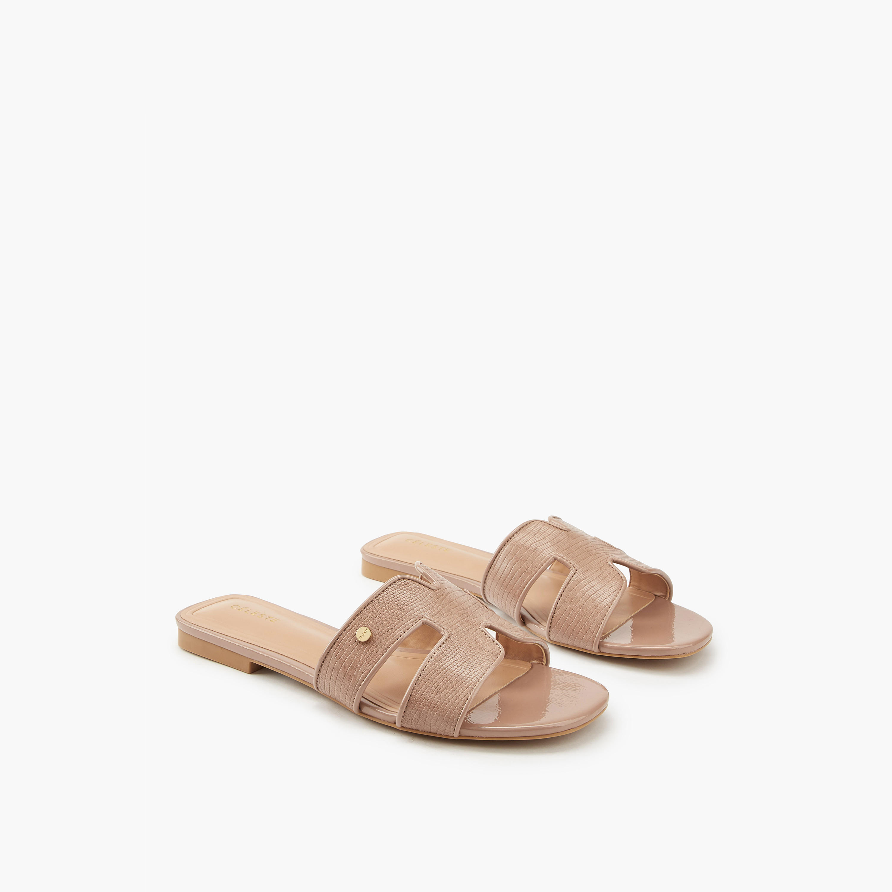 Celeste Women's Textured Slip-On Flat Sandals-women-shoes-flats-sandals-image-1