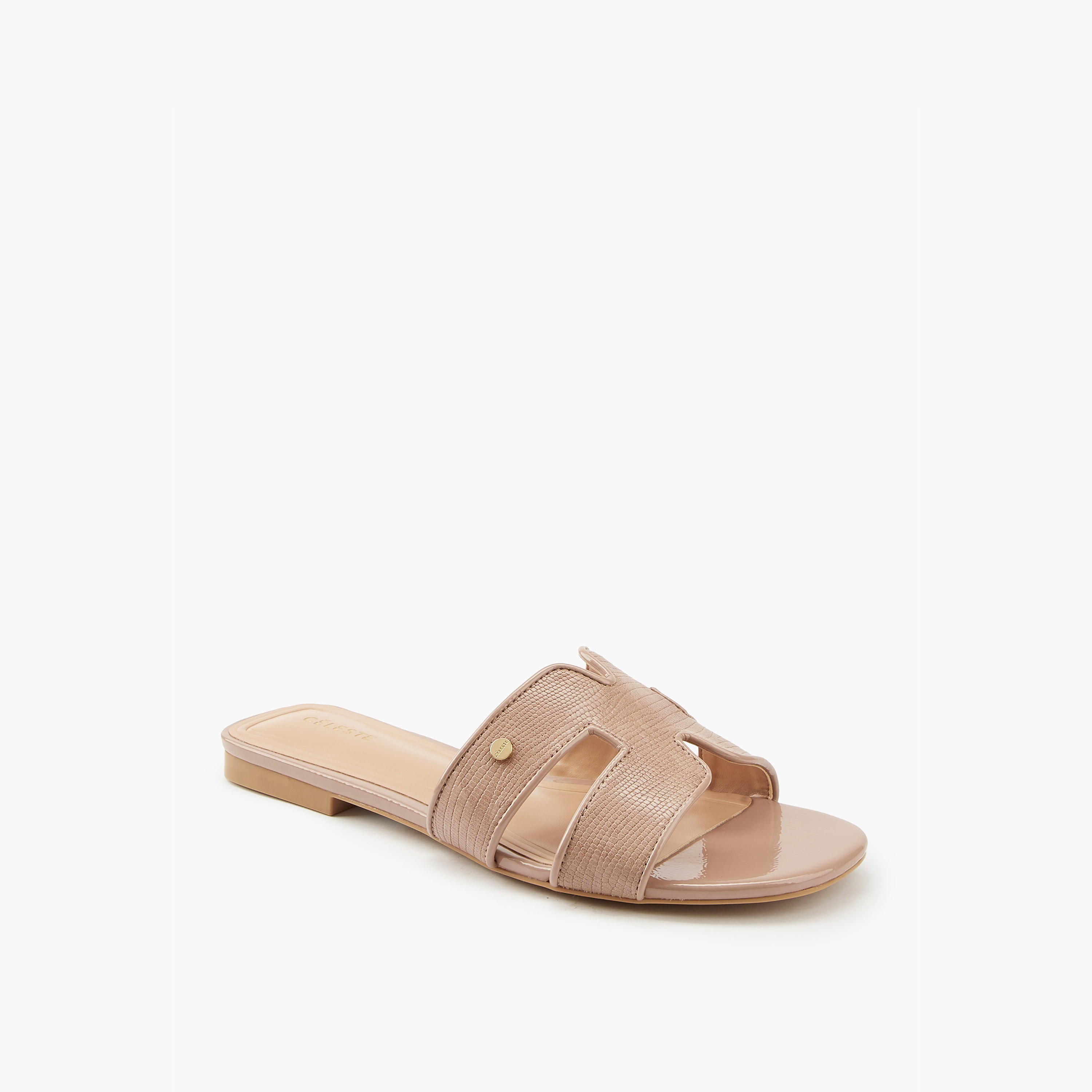 Celeste Women's Textured Slip-On Flat Sandals-women-shoes-flats-sandals-image-3