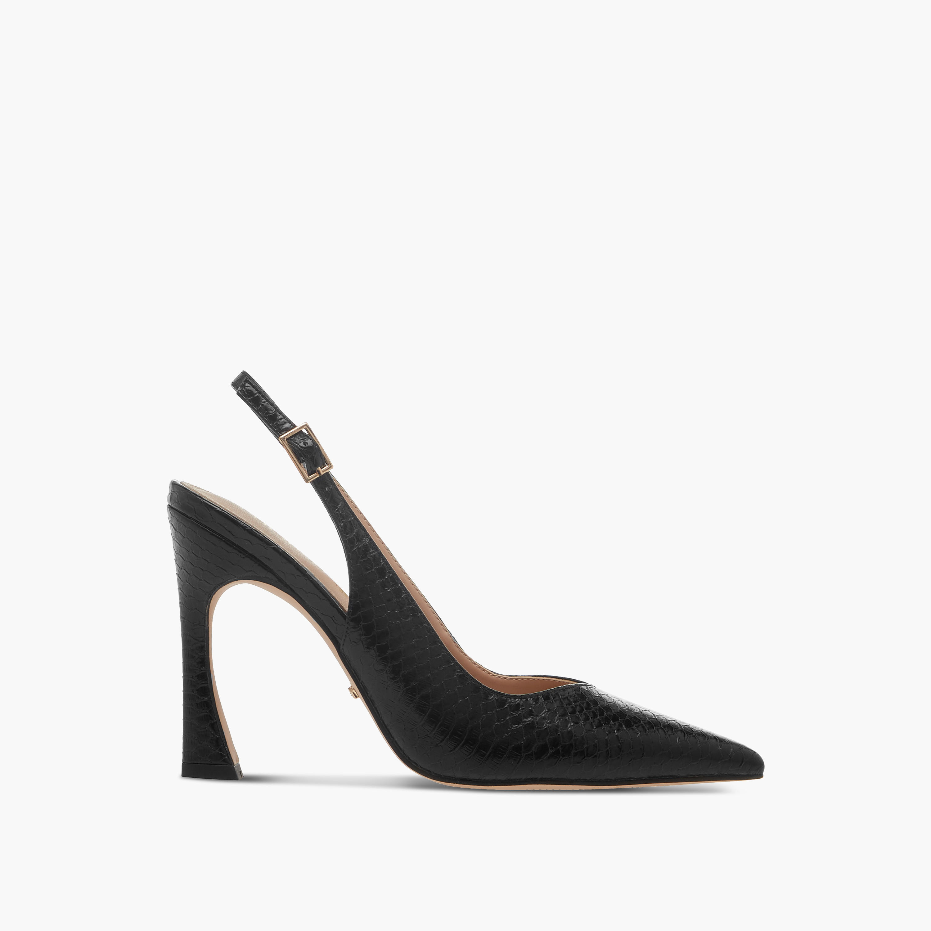 Paprika Pointed Toe Slingback Shoes with Buckle Closure and Stiletto Heels-women-shoes-sandals-heeled-image-3