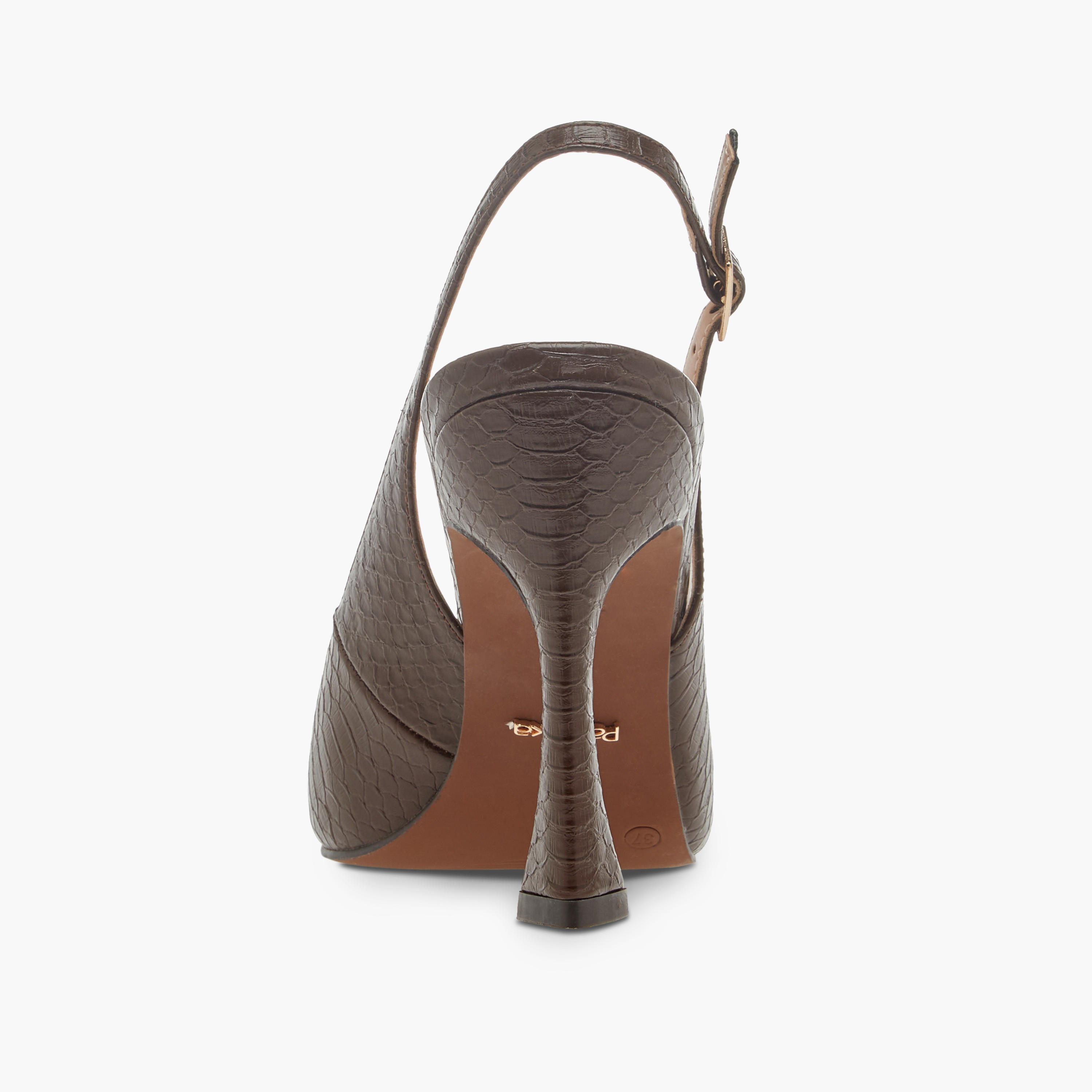 حذاء سادة بمقدمة مدببة وحزام خلفي وإبزيم إغلاق وكعب ستيليتو من بابريكا-women-shoes-sandals-heeled-image-5