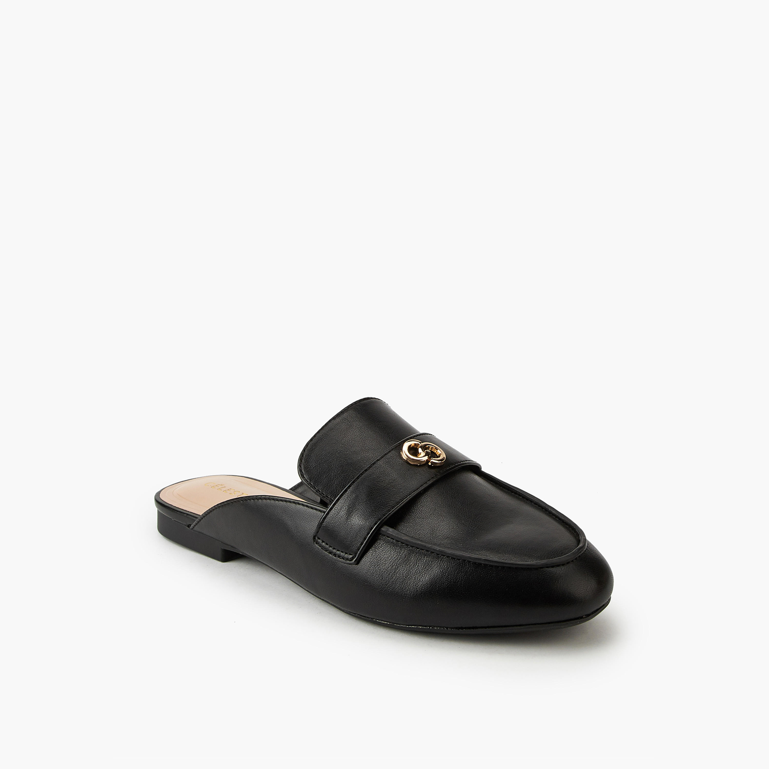 Celeste Women's Solid Slip-On Mules-women-shoes-flats-mules-image-1