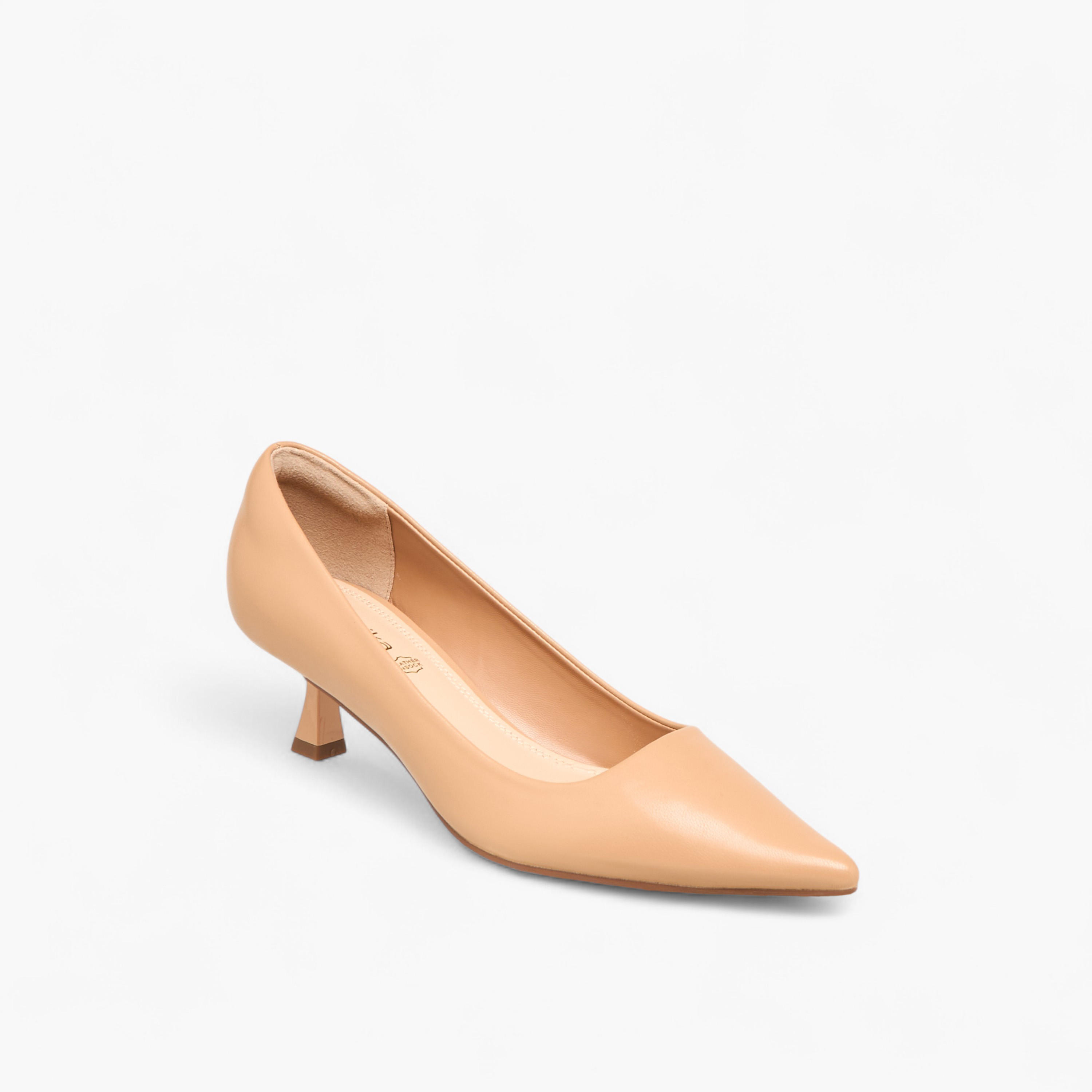 Paprika Solid Pointed Toe Shoes with Kitten Heels-women-shoes-sandals-heeled-image-2