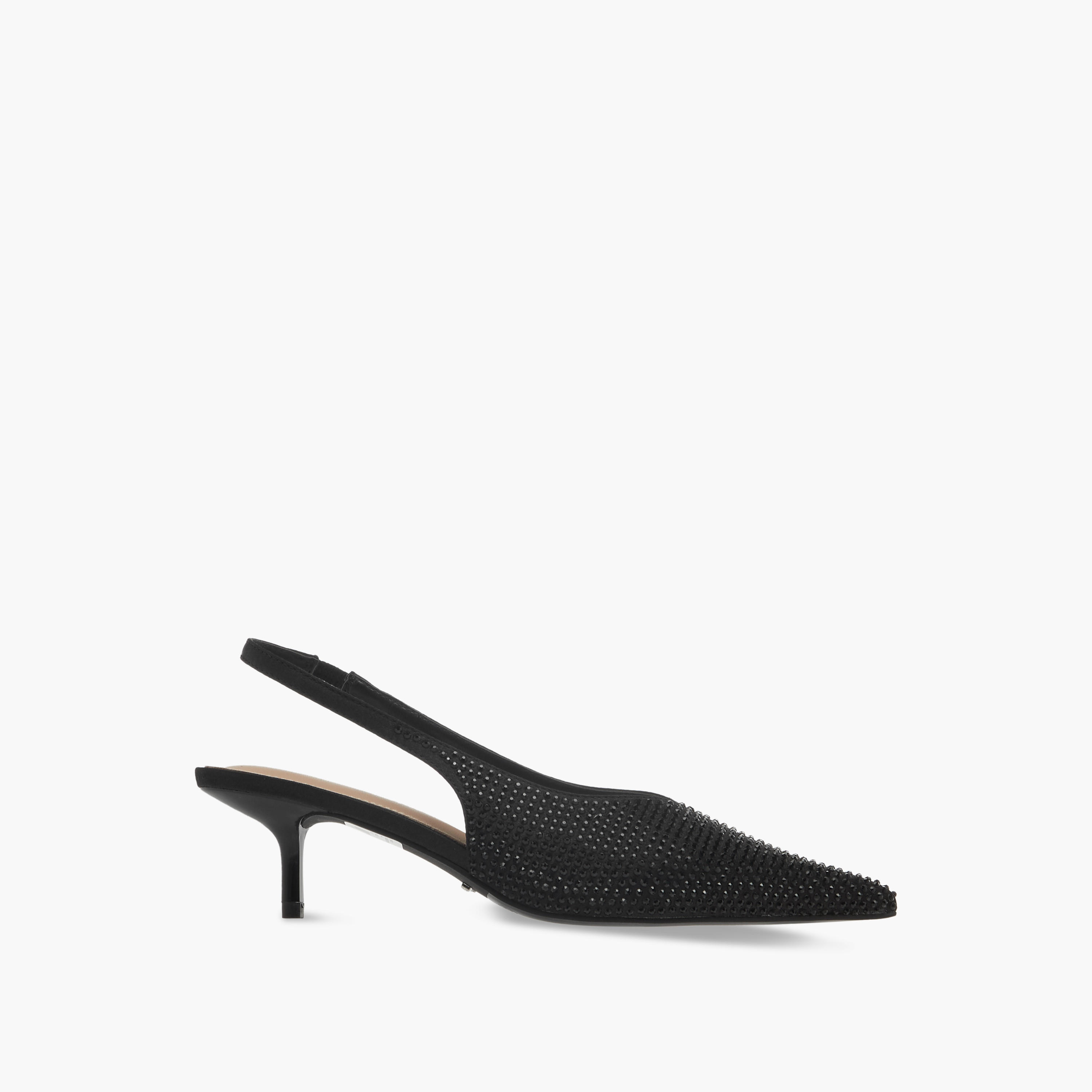 Paprika Embellished Pointed Toe Slingback Shoes with Kitten Heels-women-shoes-sandals-heeled-image-3
