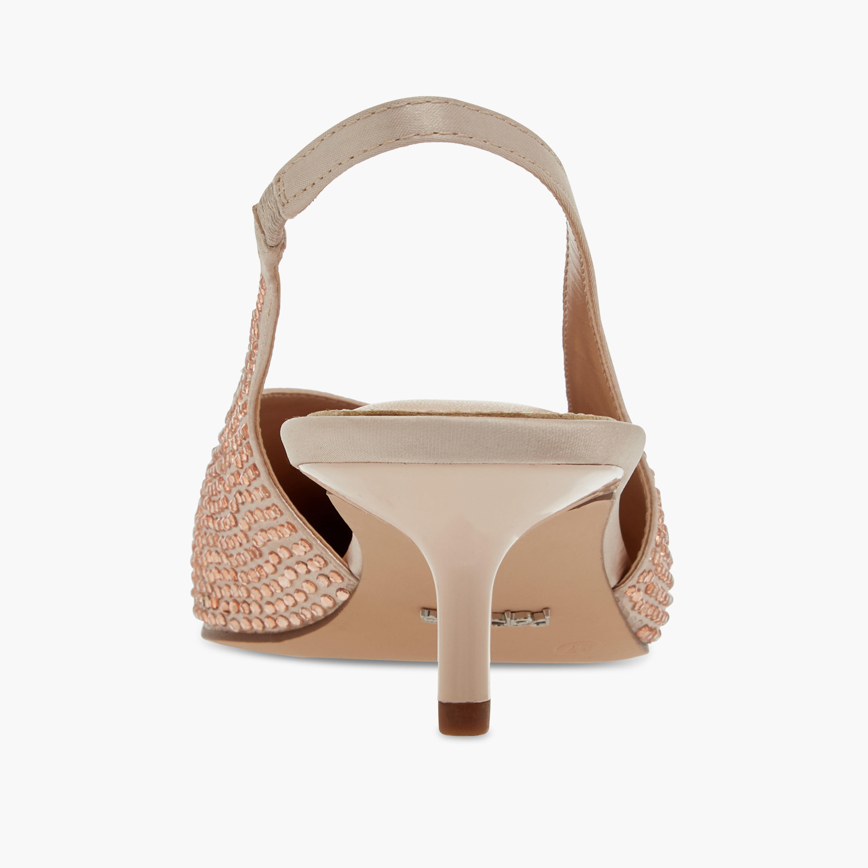Paprika Embellished Pointed Toe Slingback Shoes with Kitten Heels-women-shoes-sandals-heeled-image-5