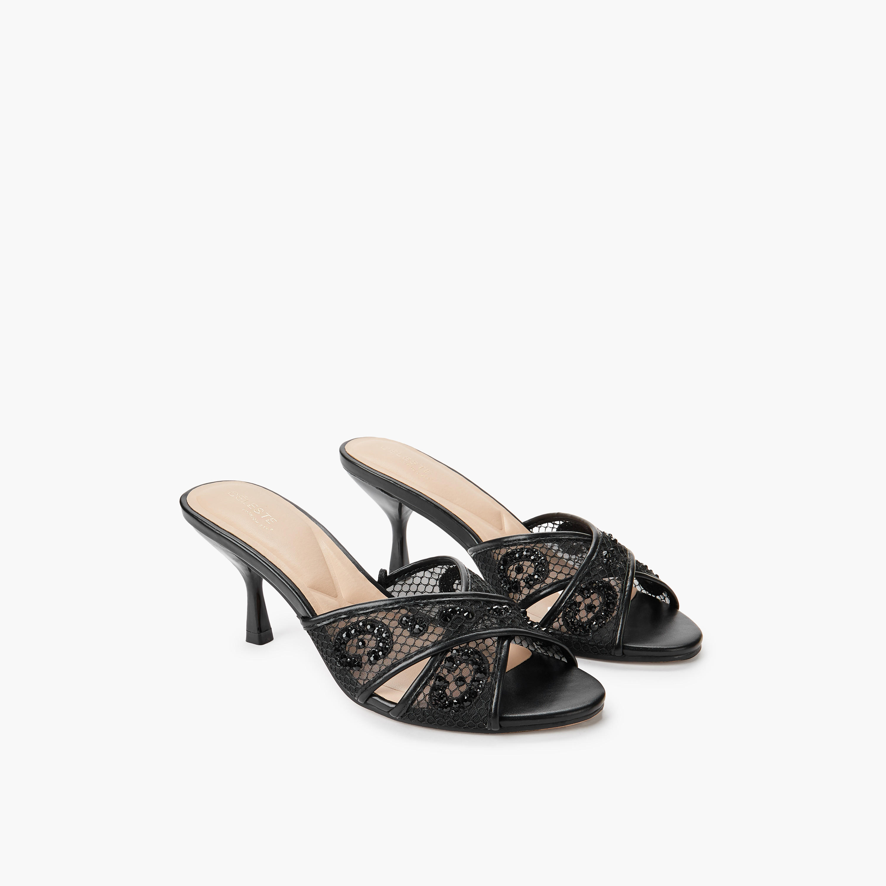 Celeste Women Embellished Cross Strap Sandals-women-shoes-sandals-heeled-image-1