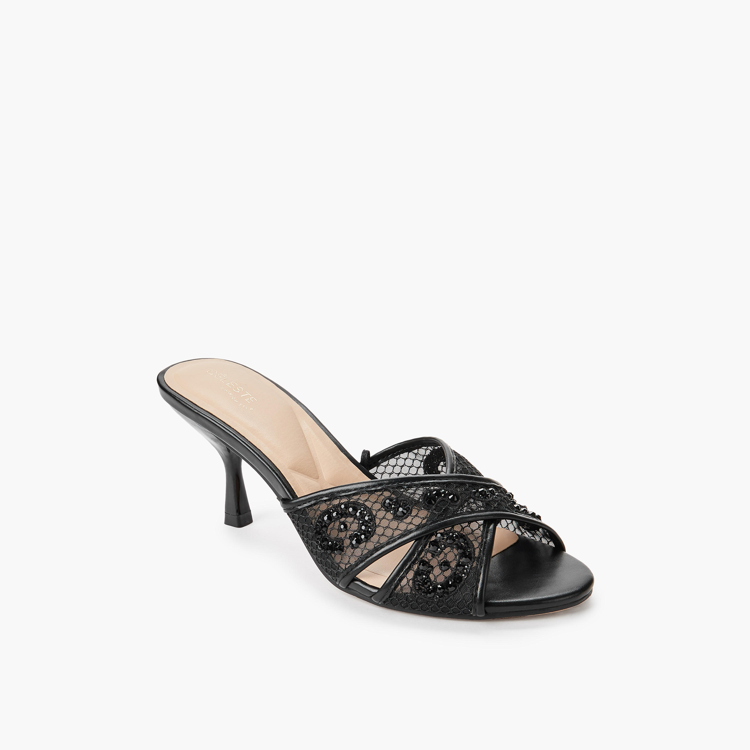 صندل بحزام متقاطع مزين للنساء من سيليست-women-shoes-sandals-heeled-image-2