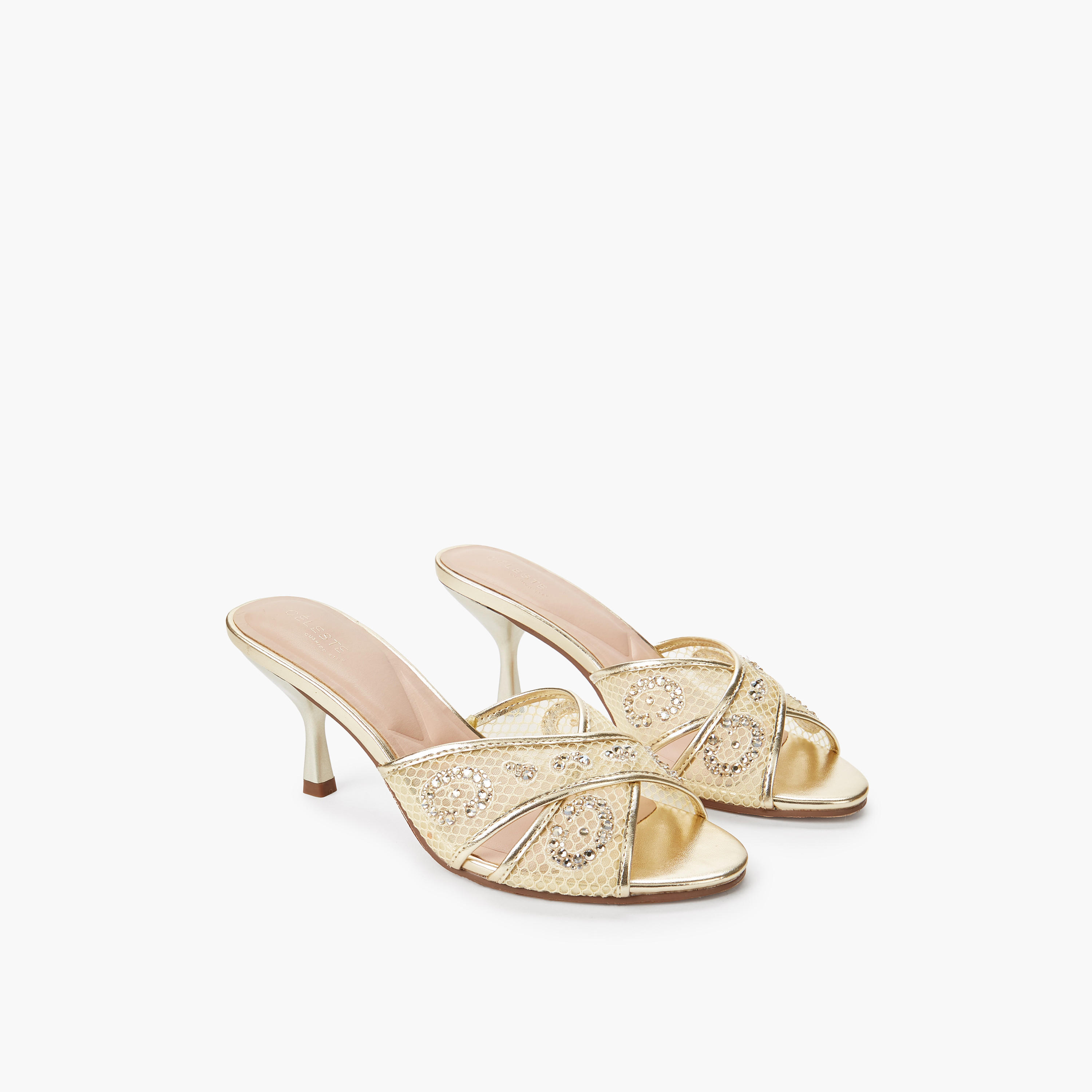Celeste Women Embellished Cross Strap Sandals-women-shoes-sandals-heeled-image-1