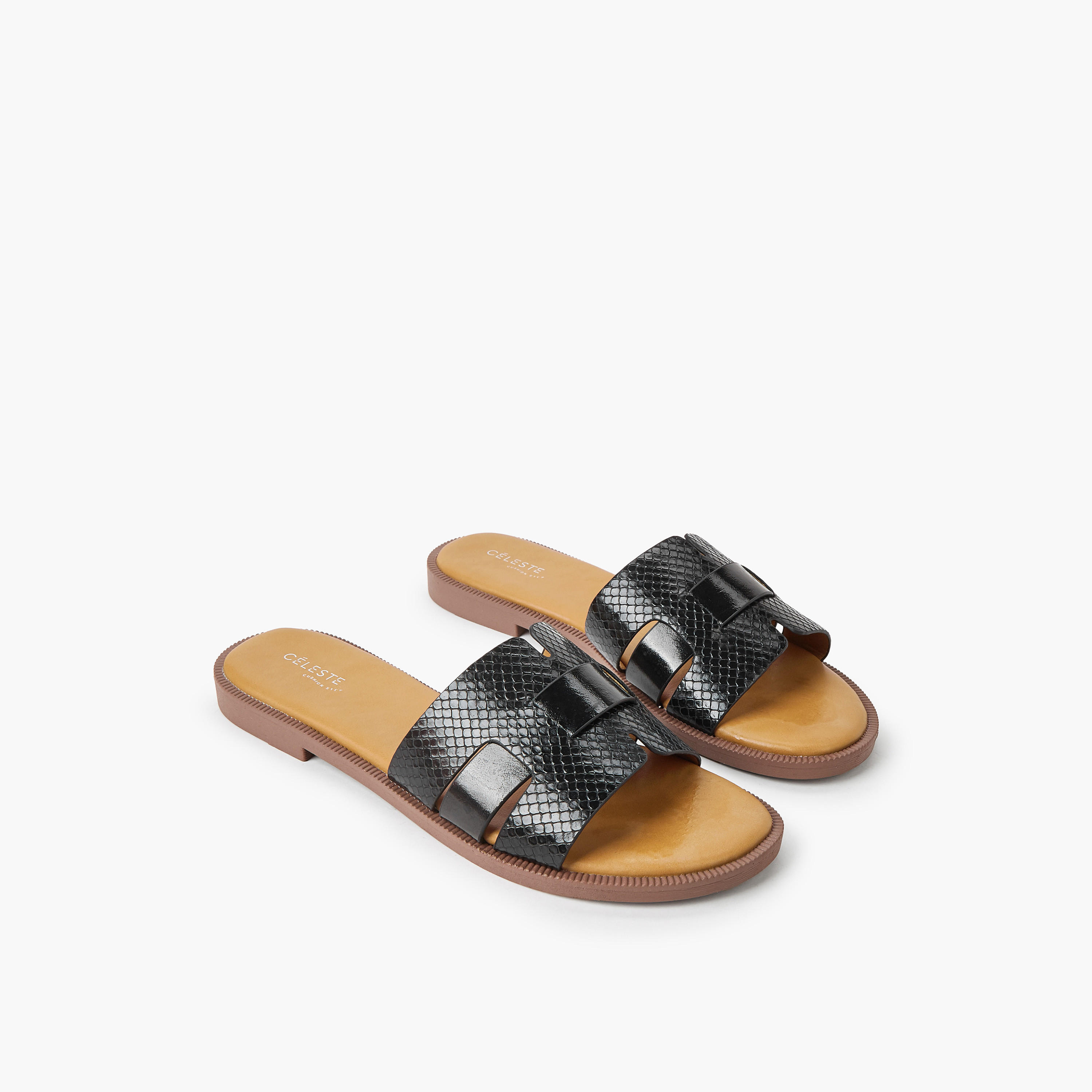 Celeste Women Textured Flat Sandals-women-shoes-flats-sandals-image-1