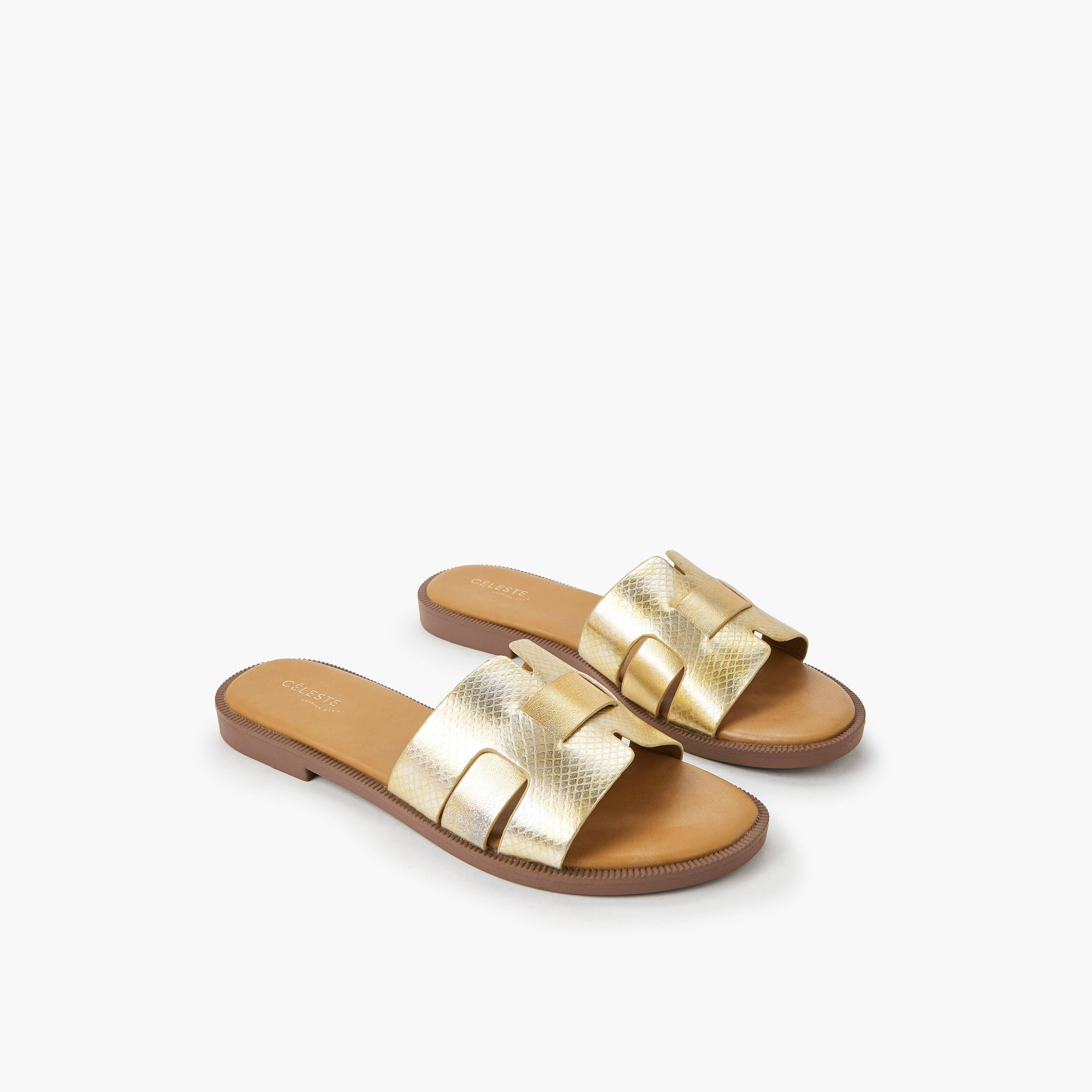Celeste Women Textured Flat Sandals-women-shoes-flats-sandals-image-1