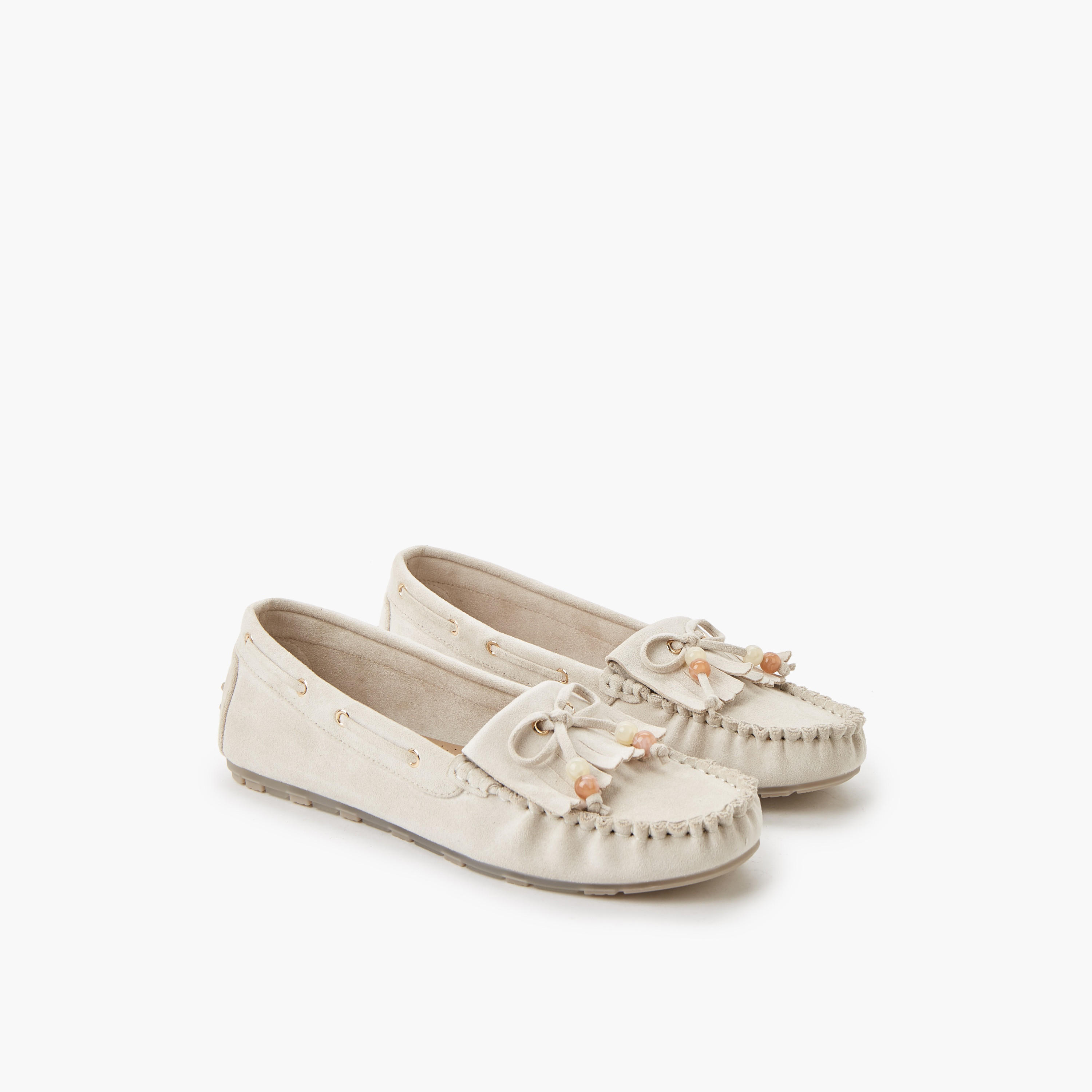 حذاء موكاسين بارز الملمس للنساء من لو كونفورت-women-shoes-loafersandmoccasins-image-1