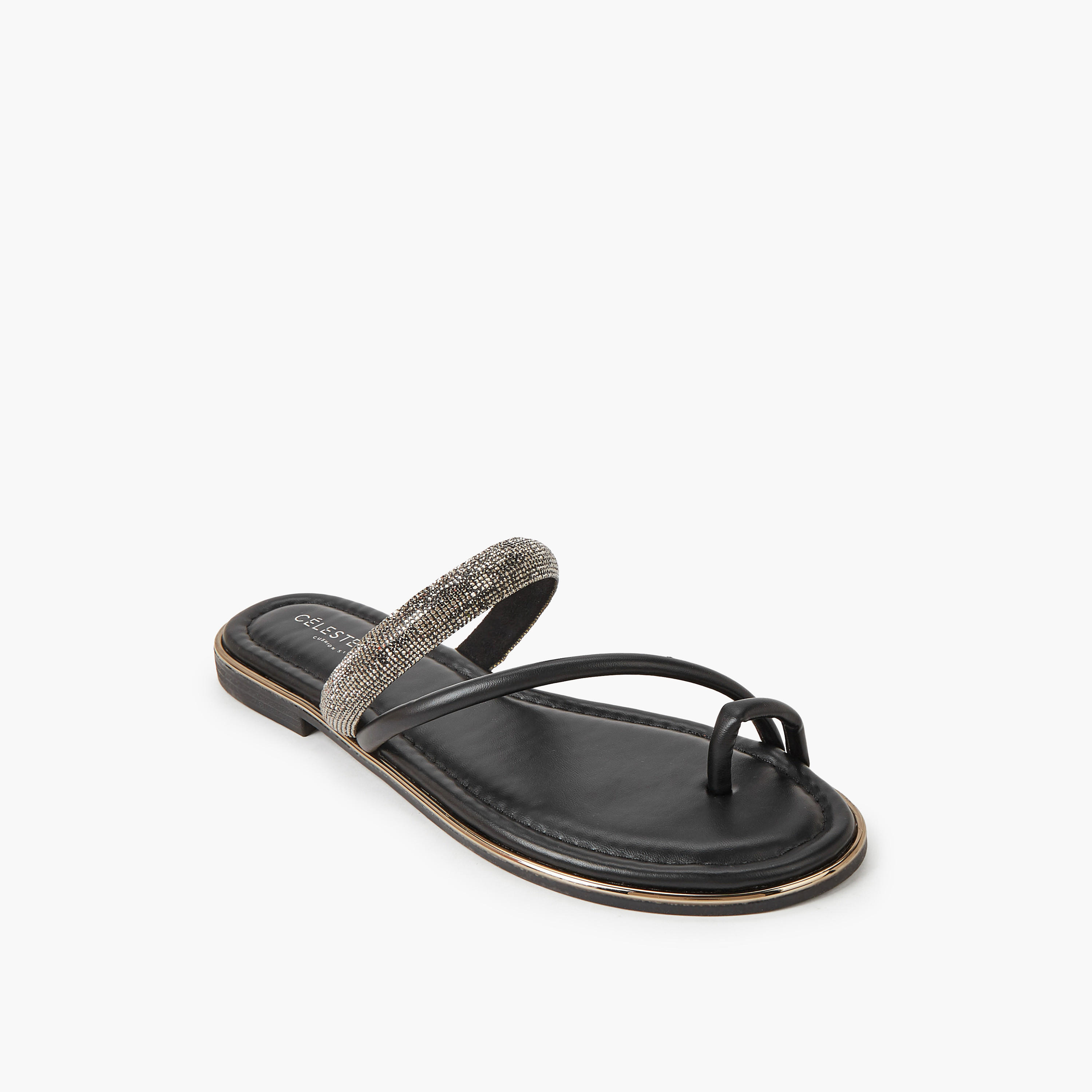 Celeste Women Stone Embellished Flat Sandals-women-shoes-flats-sandals-image-2