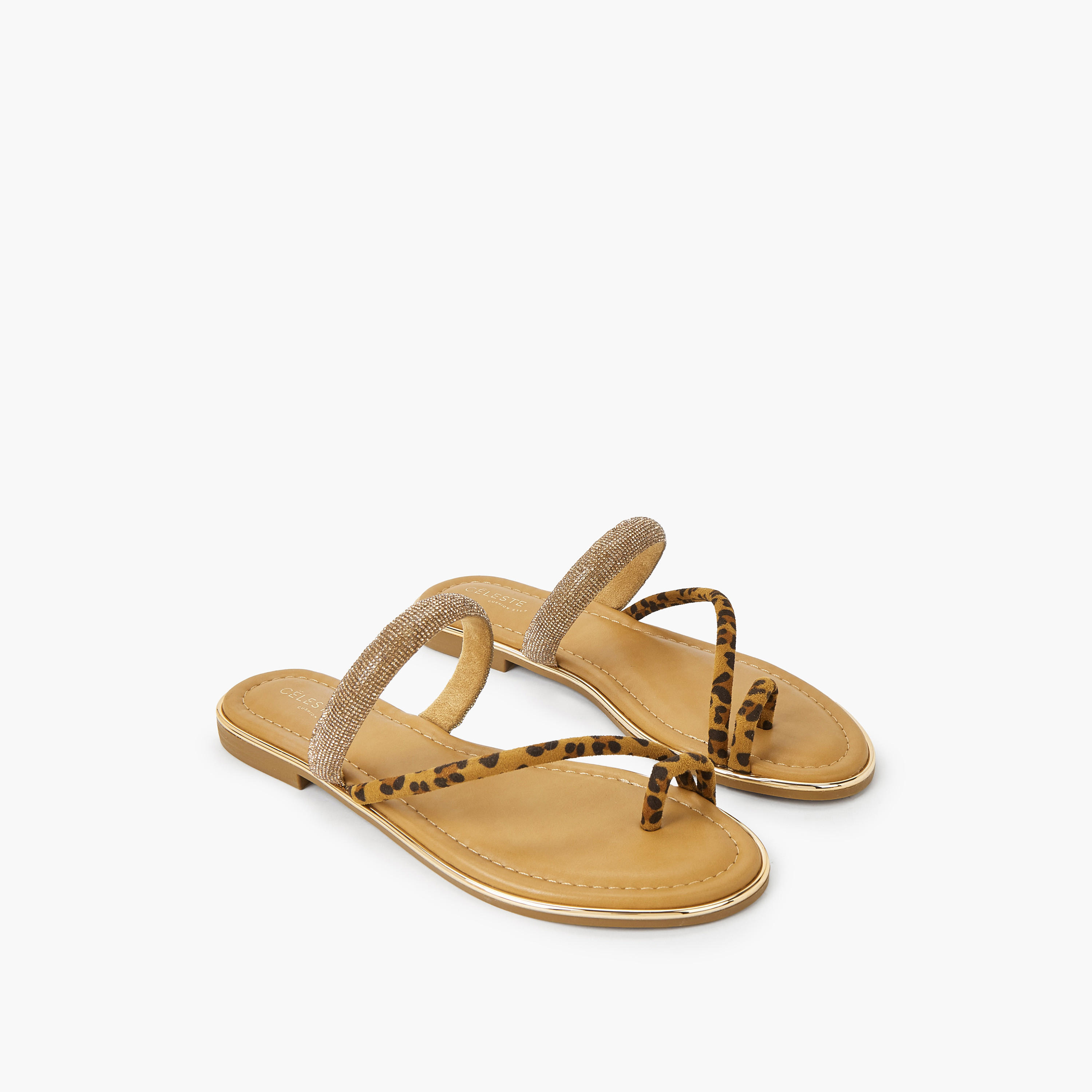 Celeste Women Stone Embellished Flat Sandals-women-shoes-flats-sandals-image-1
