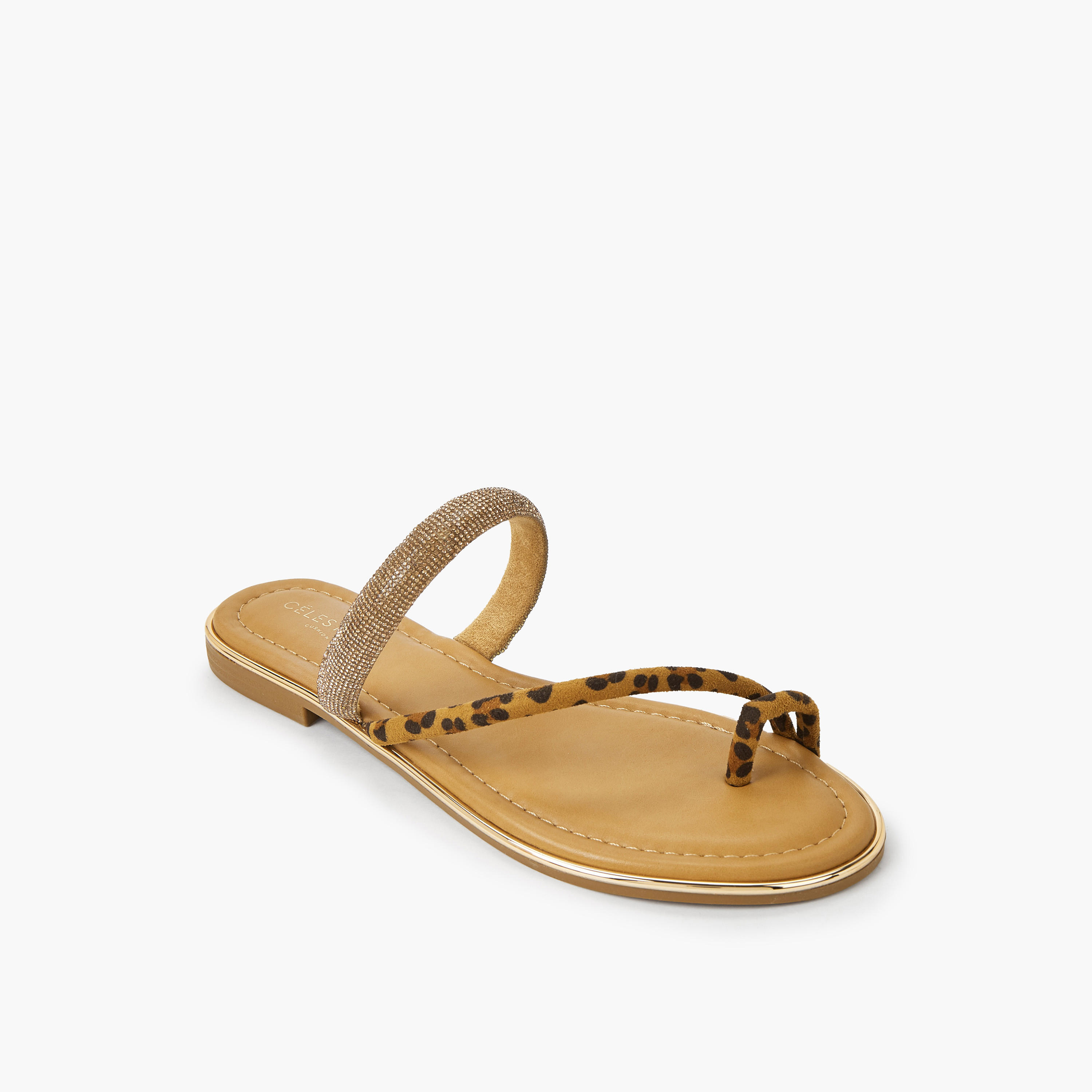 Celeste Women Stone Embellished Flat Sandals-women-shoes-flats-sandals-image-2