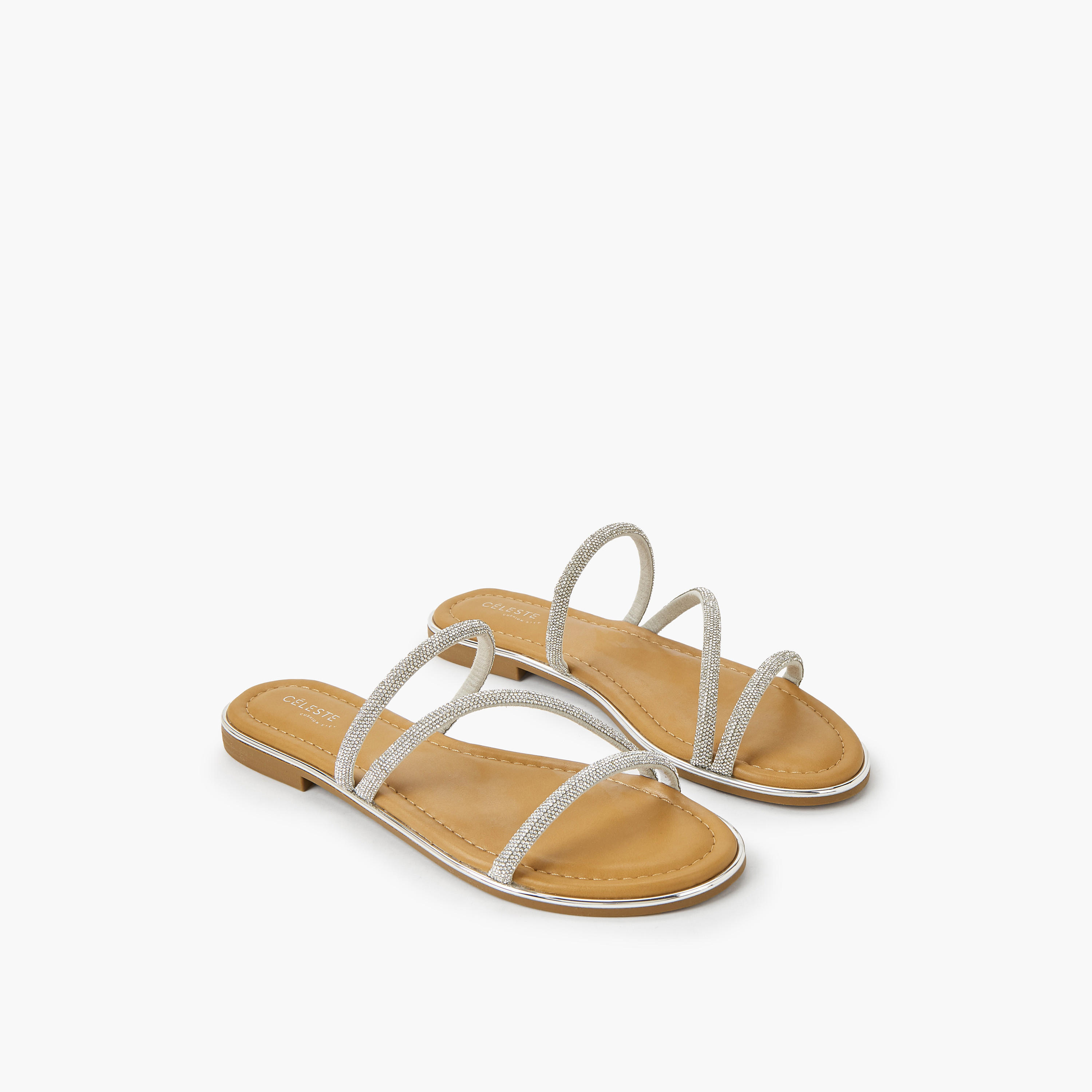 Celeste Women Stone Embellished Flat Sandals-women-shoes-flats-sandals-image-1