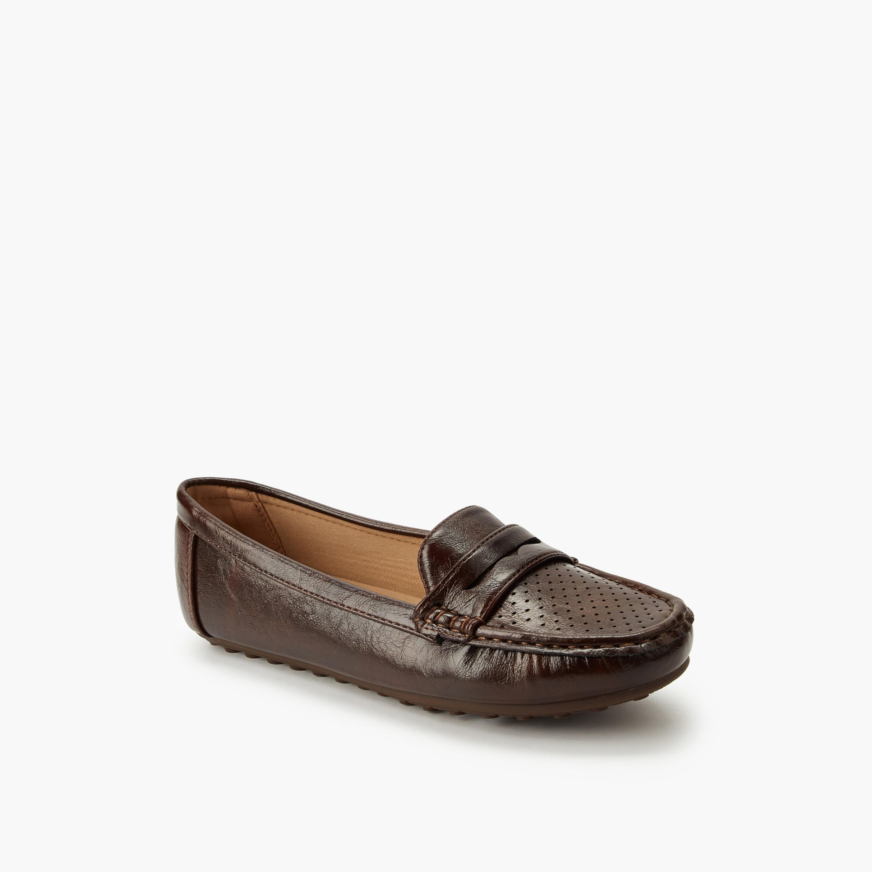 Le Confort Women Perforated Detail Pebble Sole Loafers-women-shoes-loafersandmoccasins-image-2