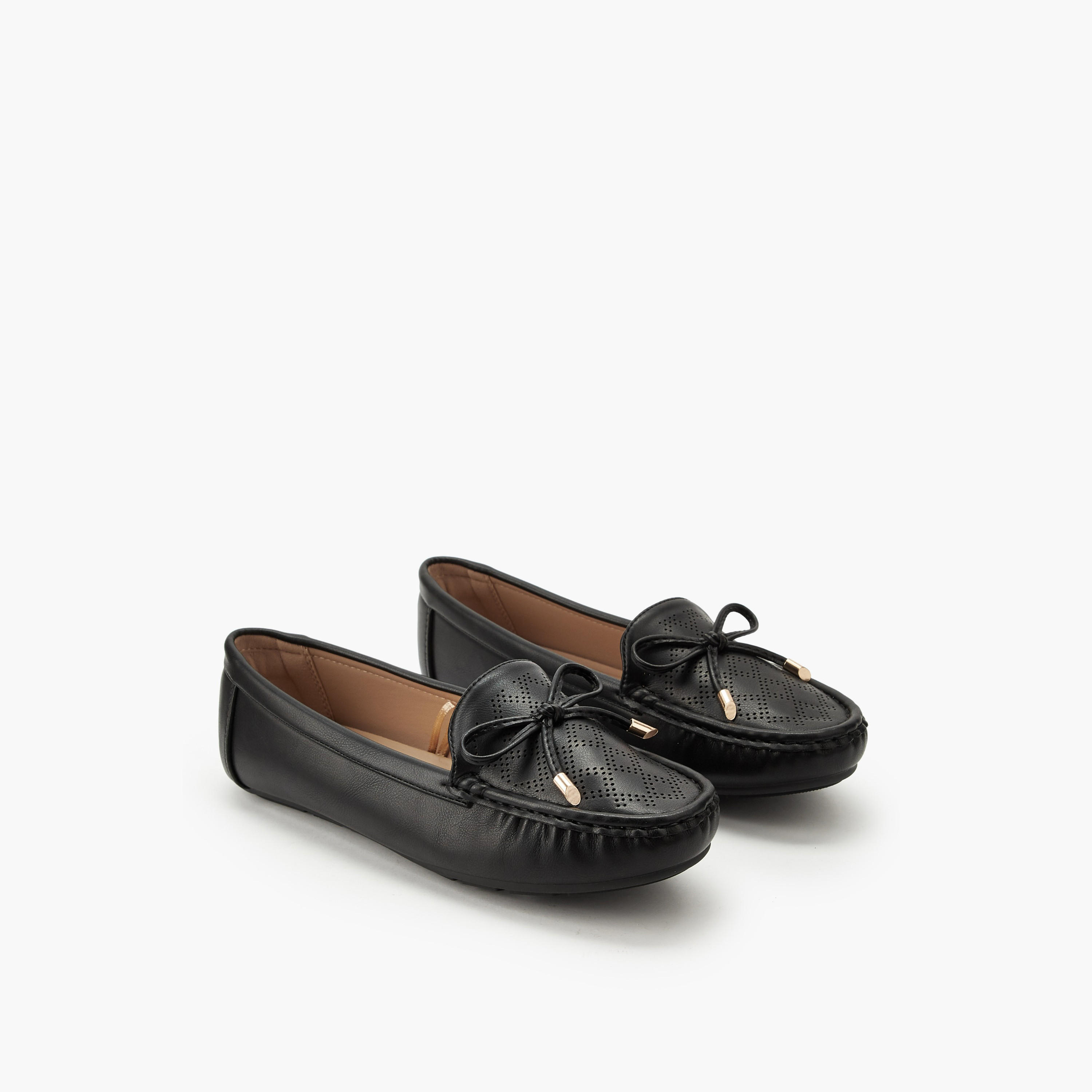 Le Confort Women Perforated Design Slip-On Loafers-women-shoes-loafersandmoccasins-image-1