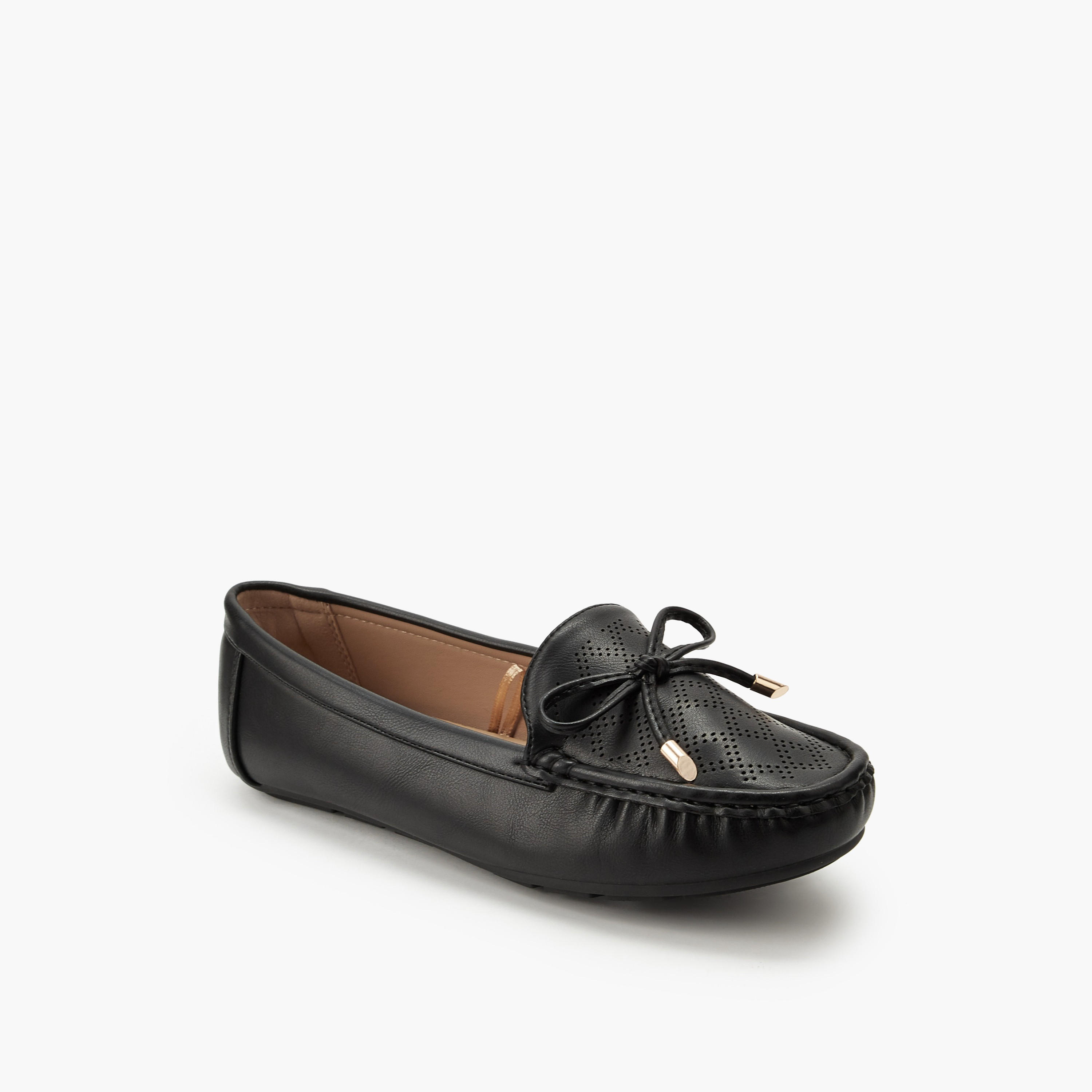 Le Confort Women Perforated Design Slip-On Loafers-women-shoes-loafersandmoccasins-image-2