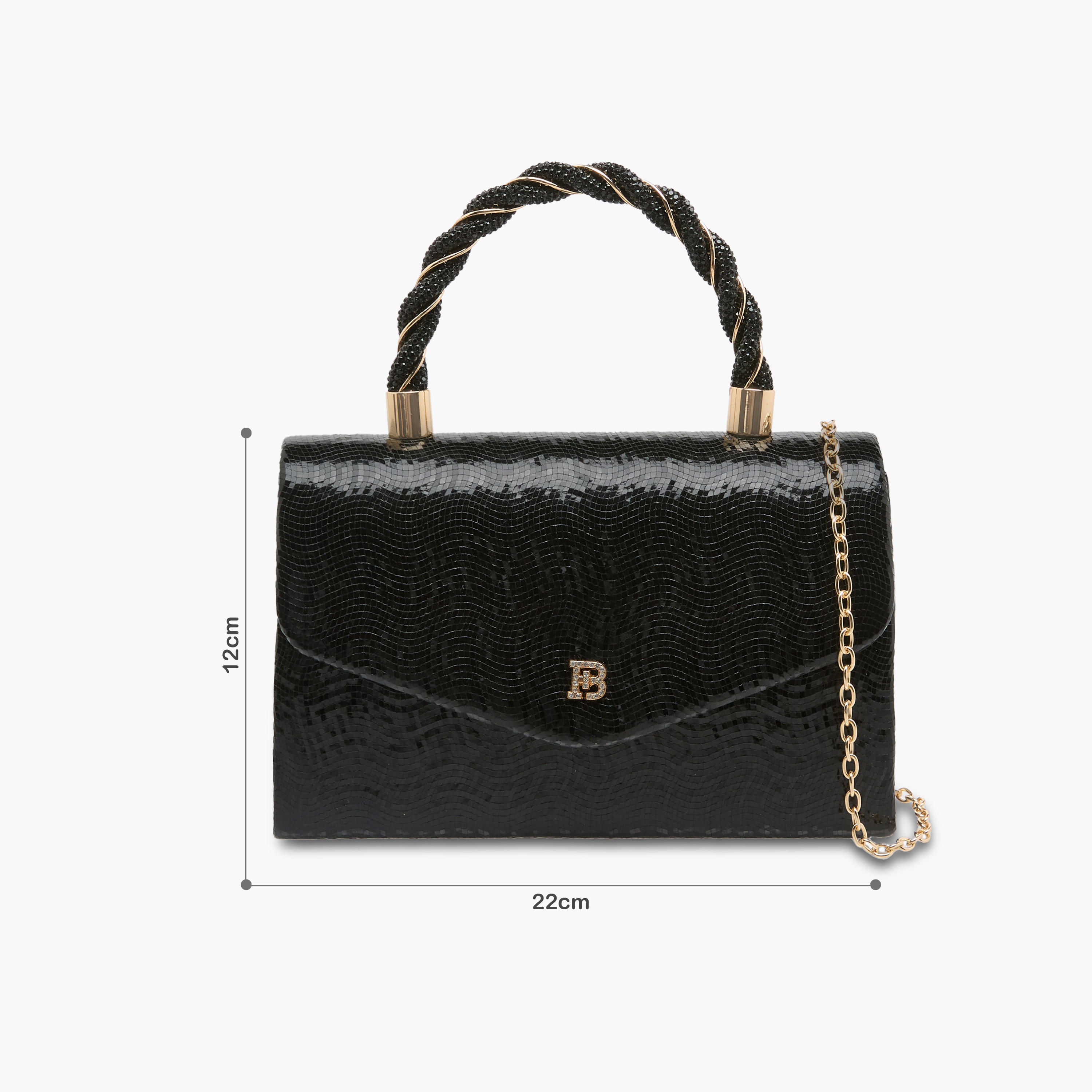 شنطة كروس بودي بارزة الملمس بحزام كتف قابل للفصل من فلورا بيلا-women-bagsandwallets-handbags-image-2