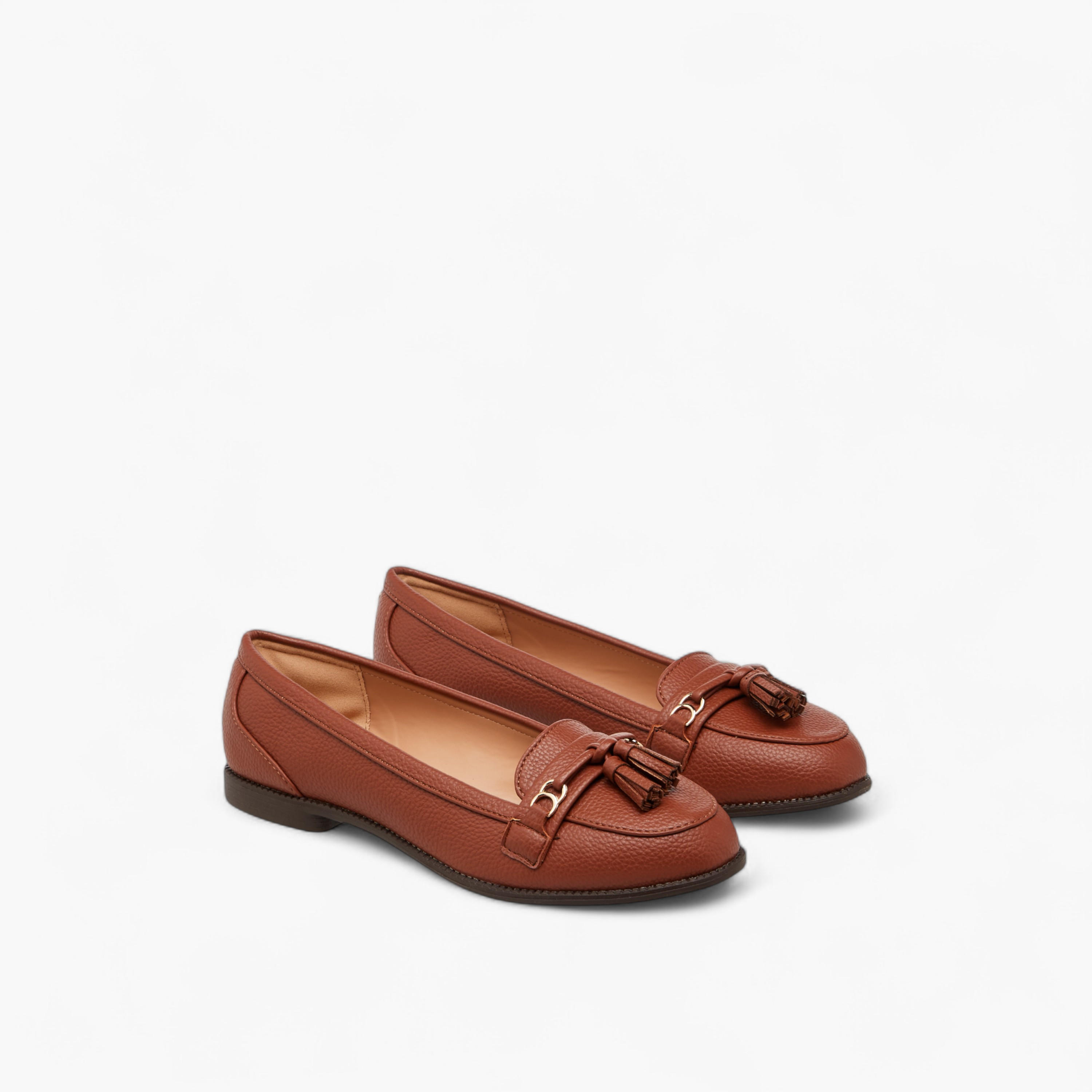 Paprika Tassel Accent Slip-On Loafers-women-shoes-loafersandmoccasins-image-1