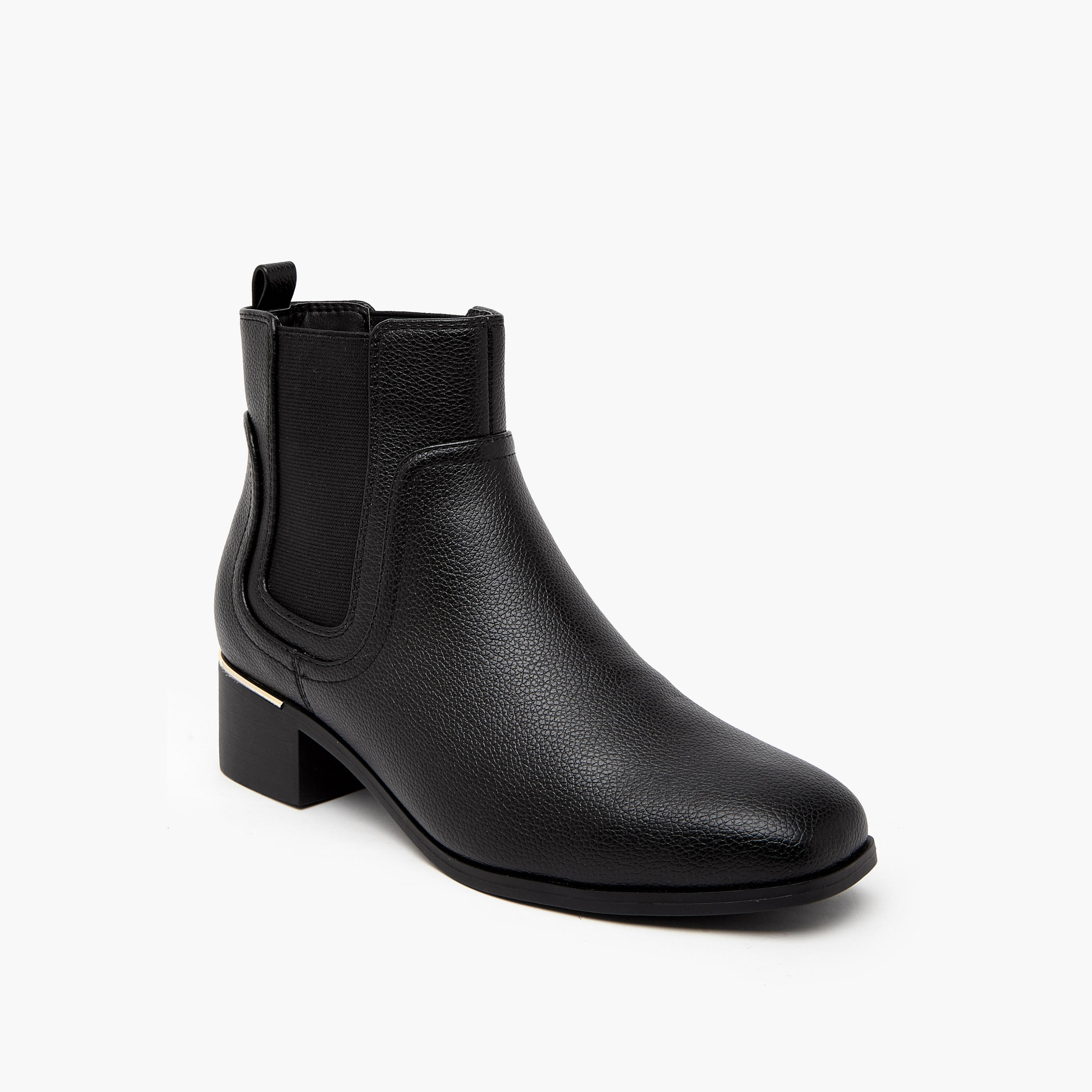 Flora Bella Solid Chelsea Ankle Boots with Block Heels-women-shoes-boots-image-2