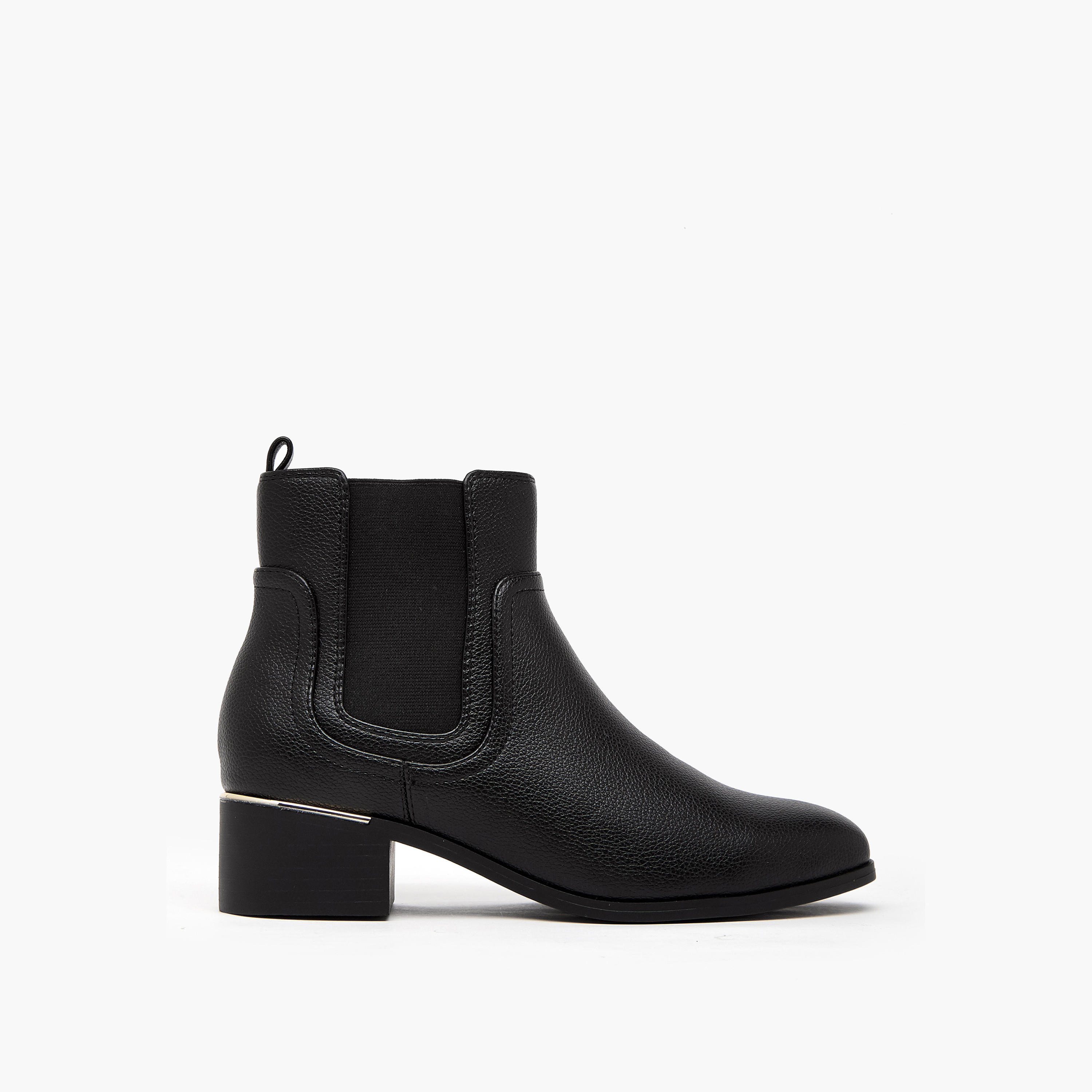 Flora Bella Solid Chelsea Ankle Boots with Block Heels-women-shoes-boots-image-3